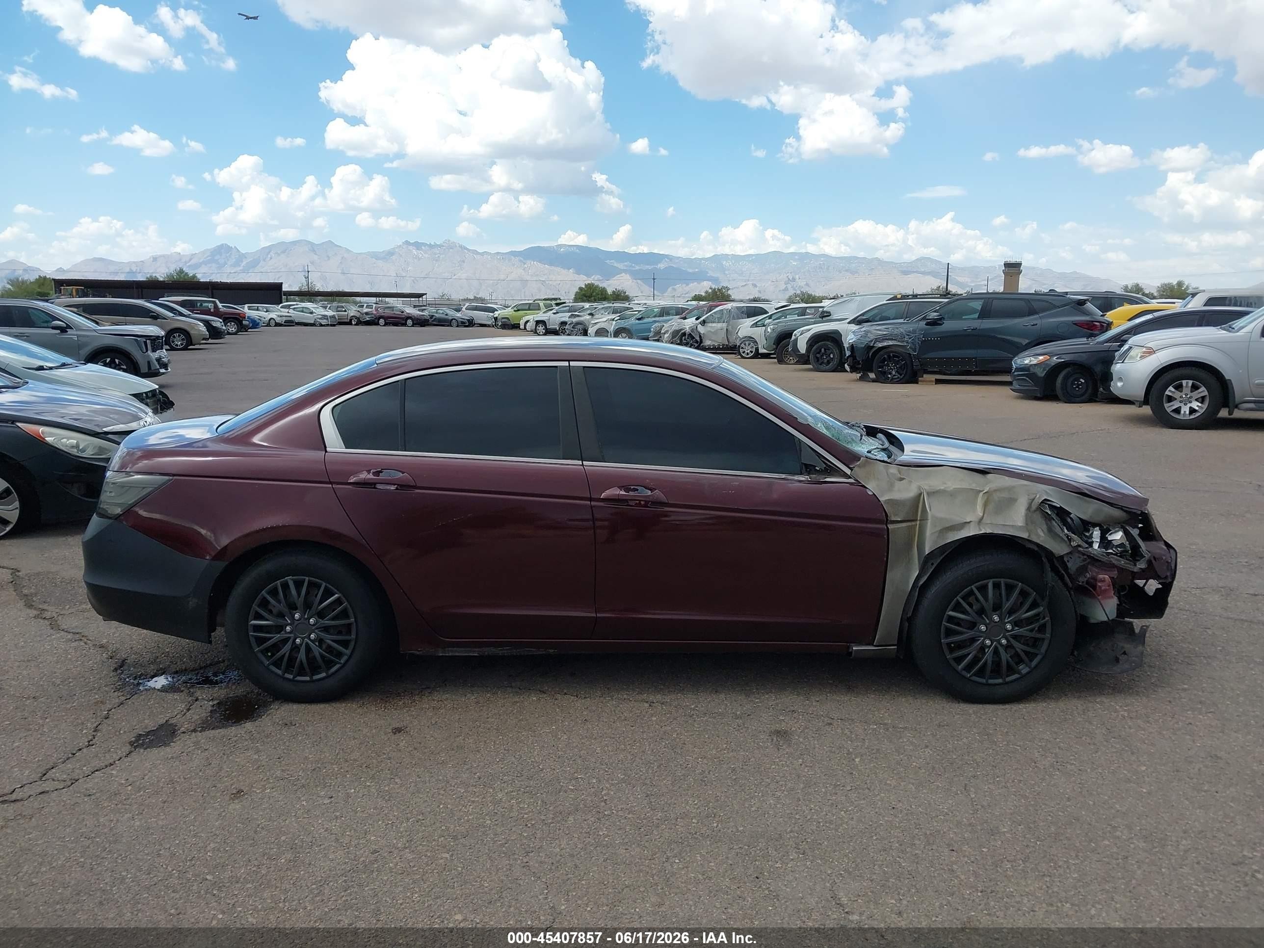 2010 Honda Accord 2.4 Lx Burgundy vin: 1HGCP2F32AA170458
