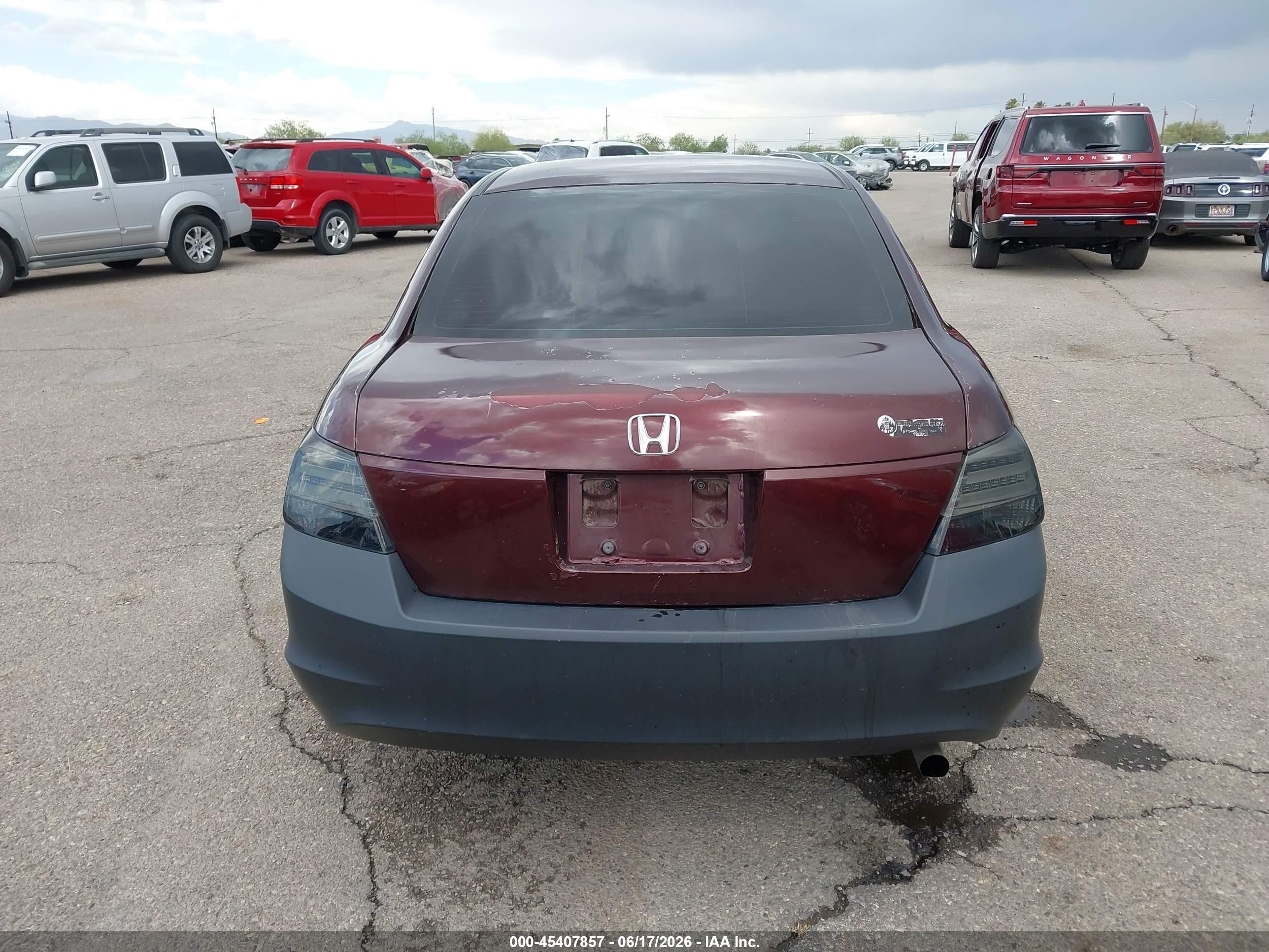 2010 Honda Accord 2.4 Lx Burgundy vin: 1HGCP2F32AA170458