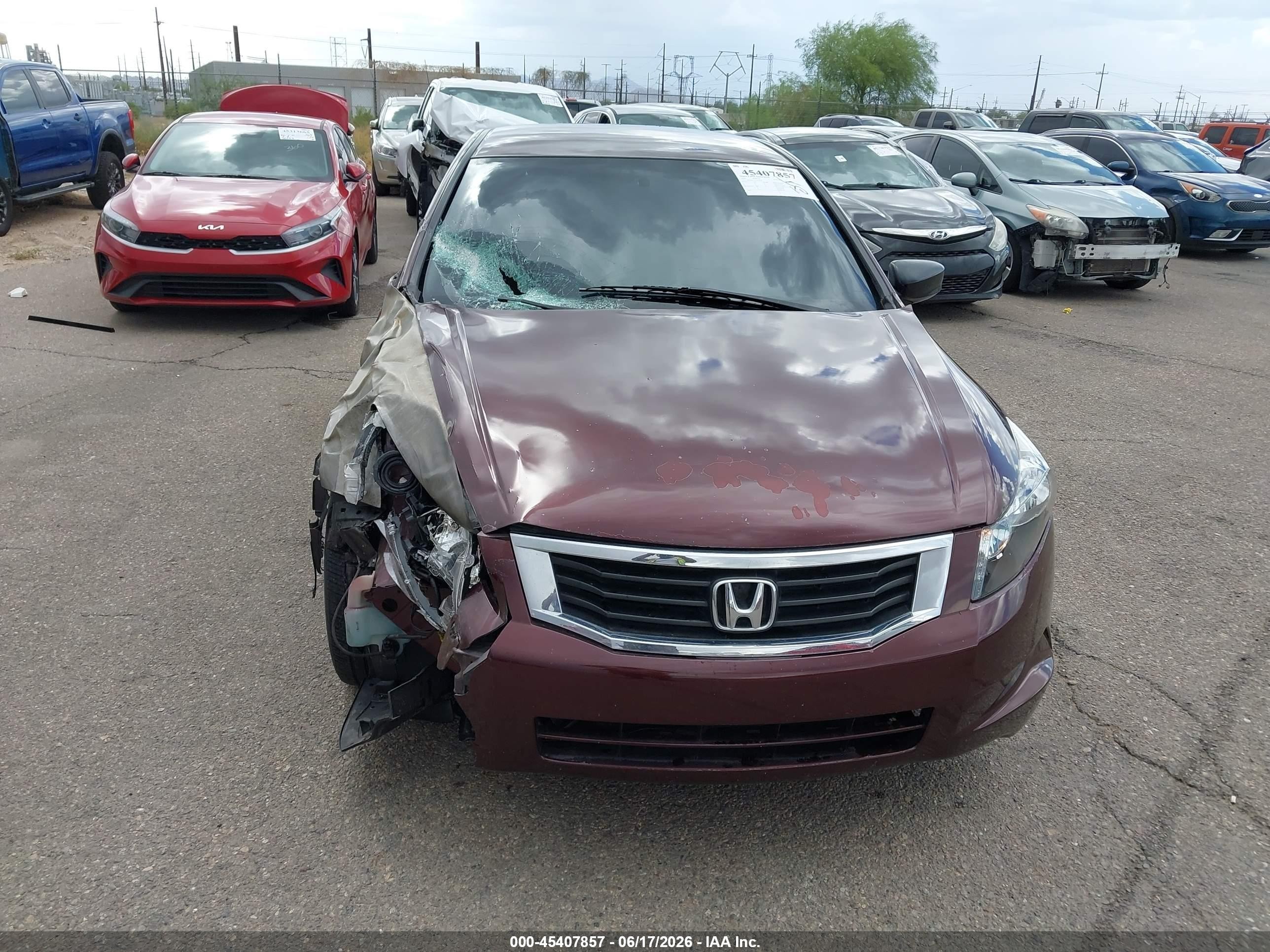 2010 Honda Accord 2.4 Lx Burgundy vin: 1HGCP2F32AA170458