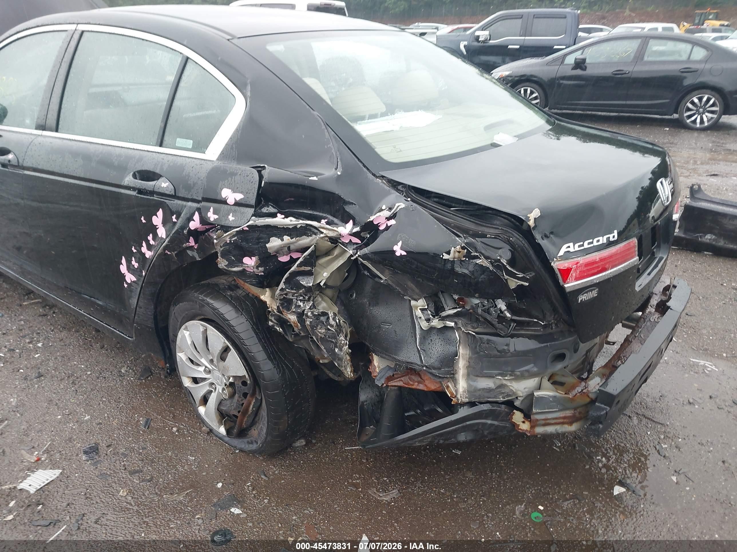 2011 Honda Accord 2.4 Lx Black vin: 1HGCP2F32BA034560