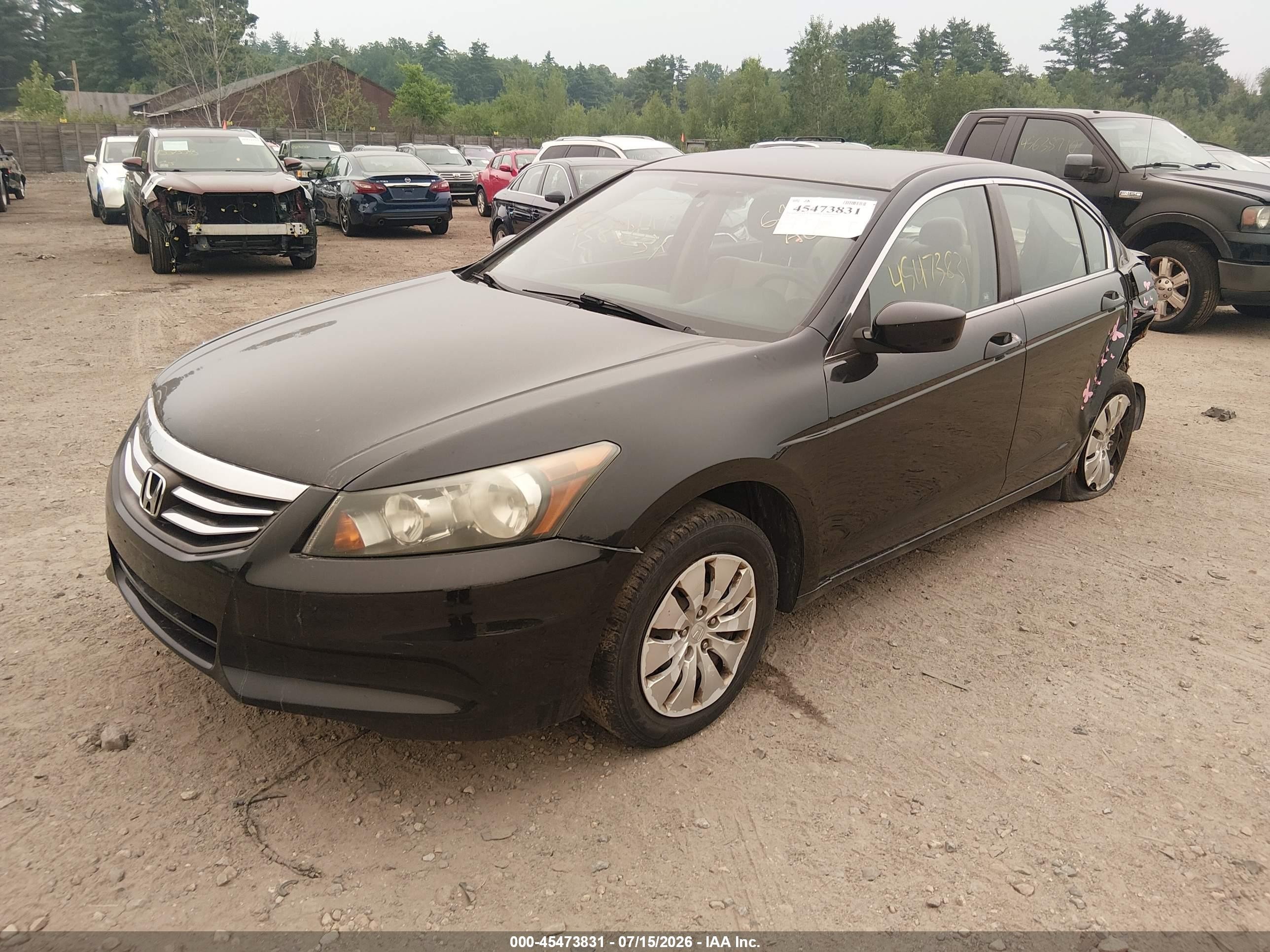 2011 Honda Accord 2.4 Lx Black vin: 1HGCP2F32BA034560