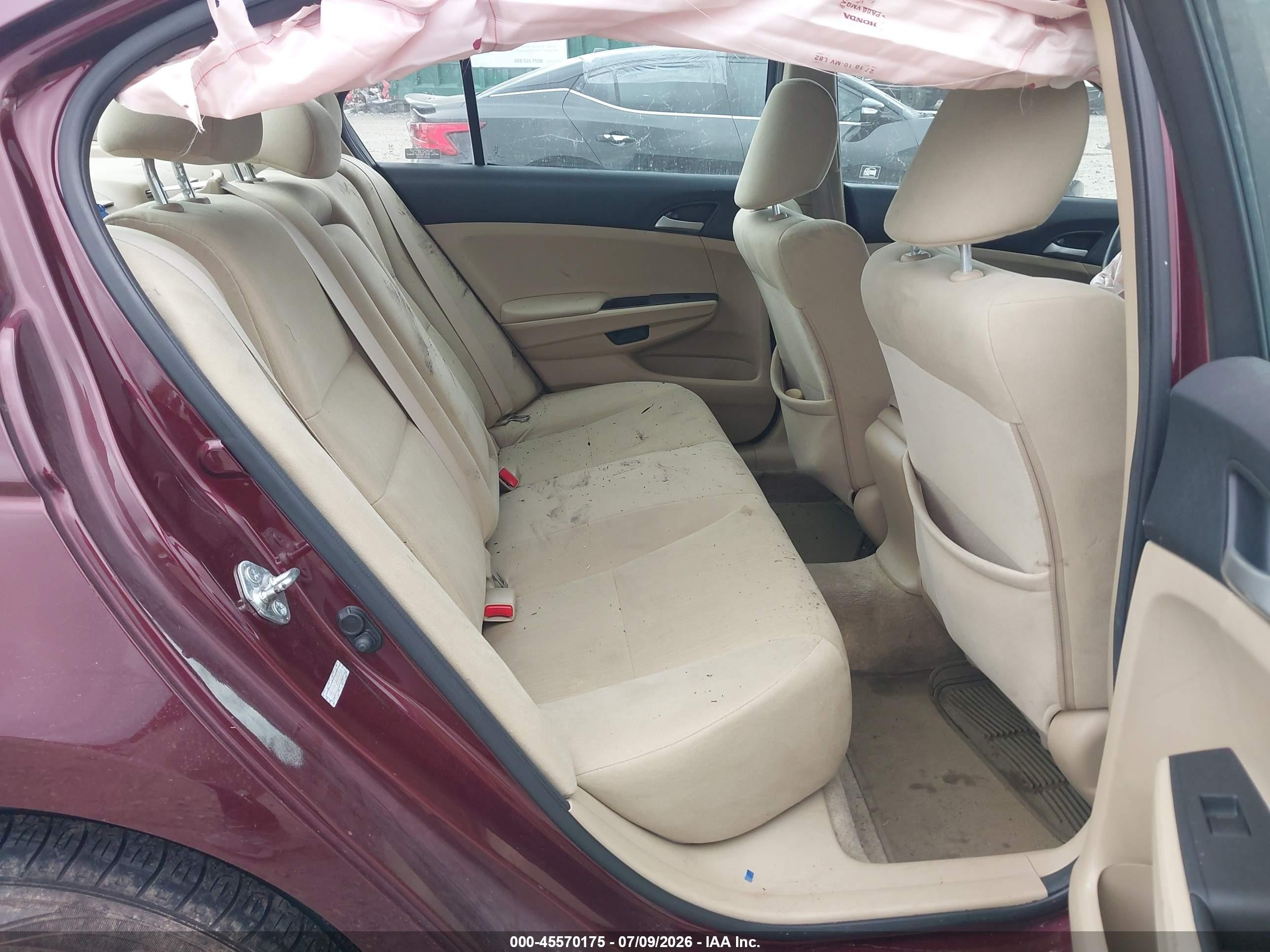 2011 Honda Accord 2.4 Lx Burgundy vin: 1HGCP2F32BA050189