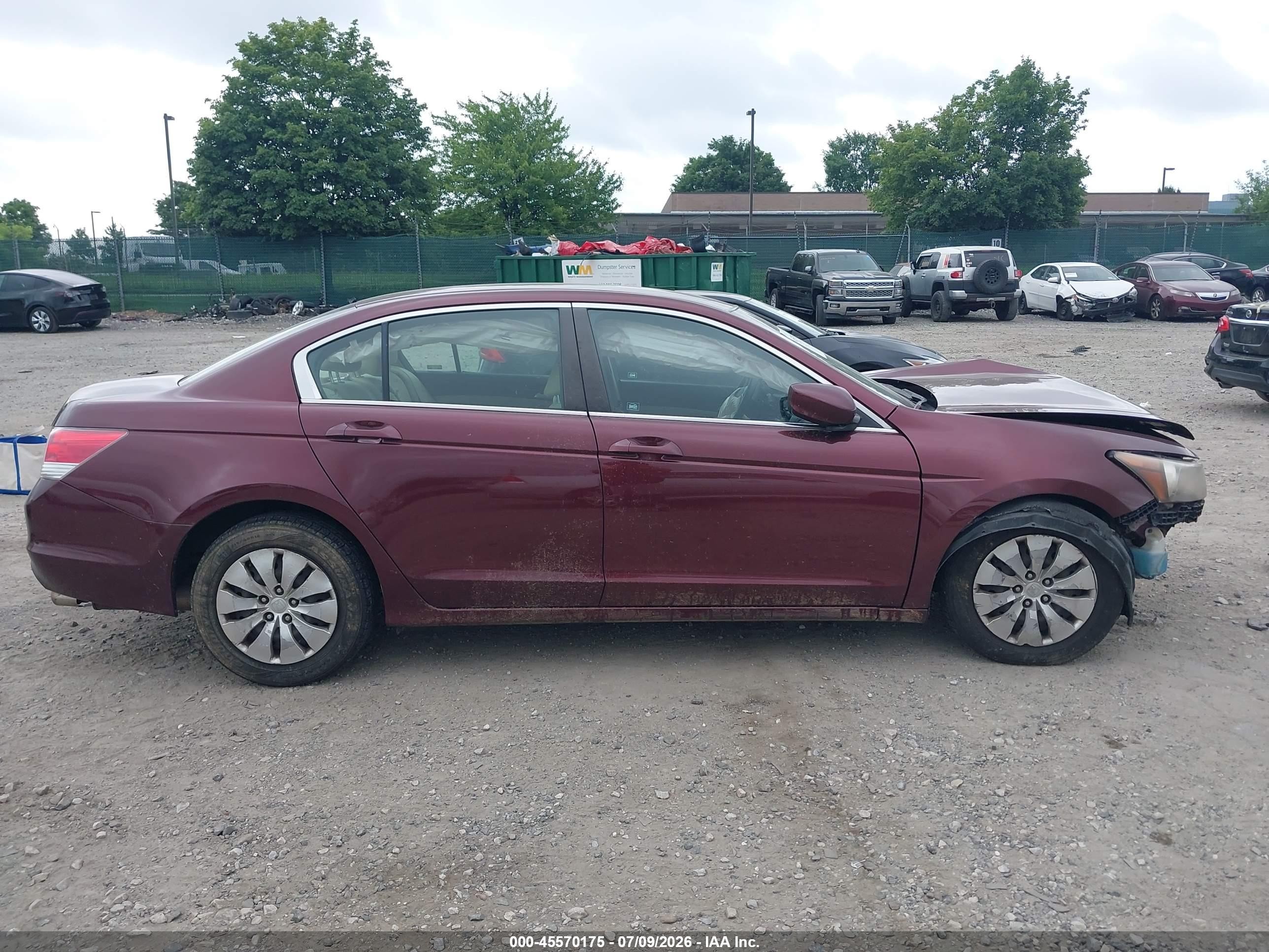 2011 Honda Accord 2.4 Lx Burgundy vin: 1HGCP2F32BA050189