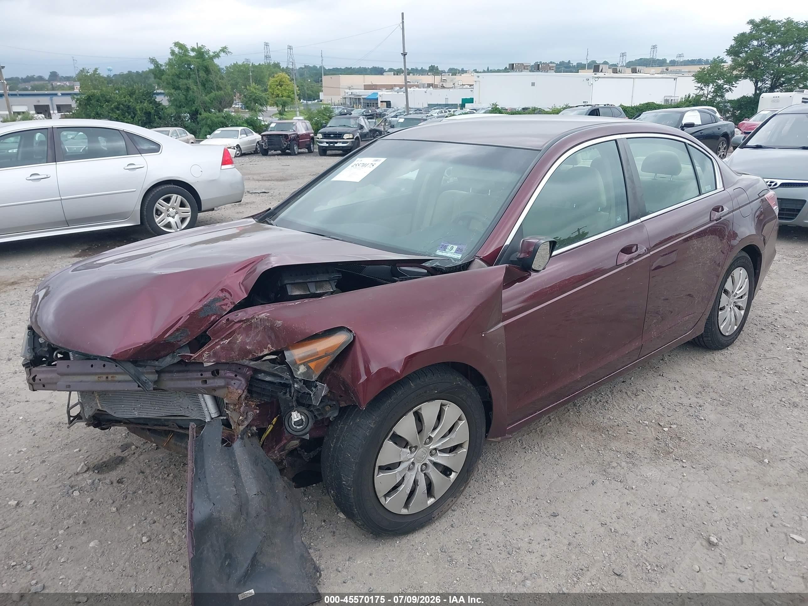2011 Honda Accord 2.4 Lx Burgundy vin: 1HGCP2F32BA050189