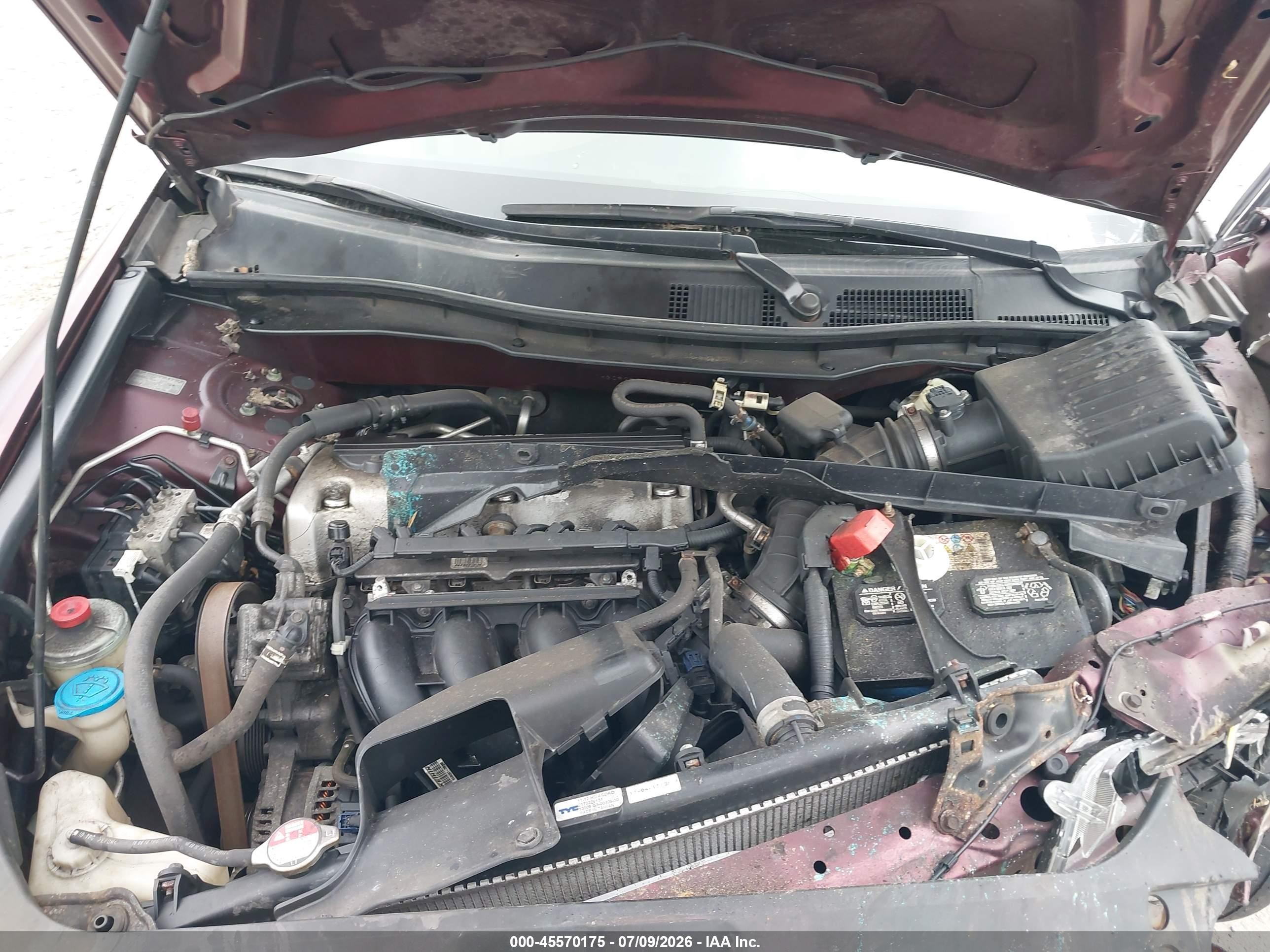 2011 Honda Accord 2.4 Lx Burgundy vin: 1HGCP2F32BA050189