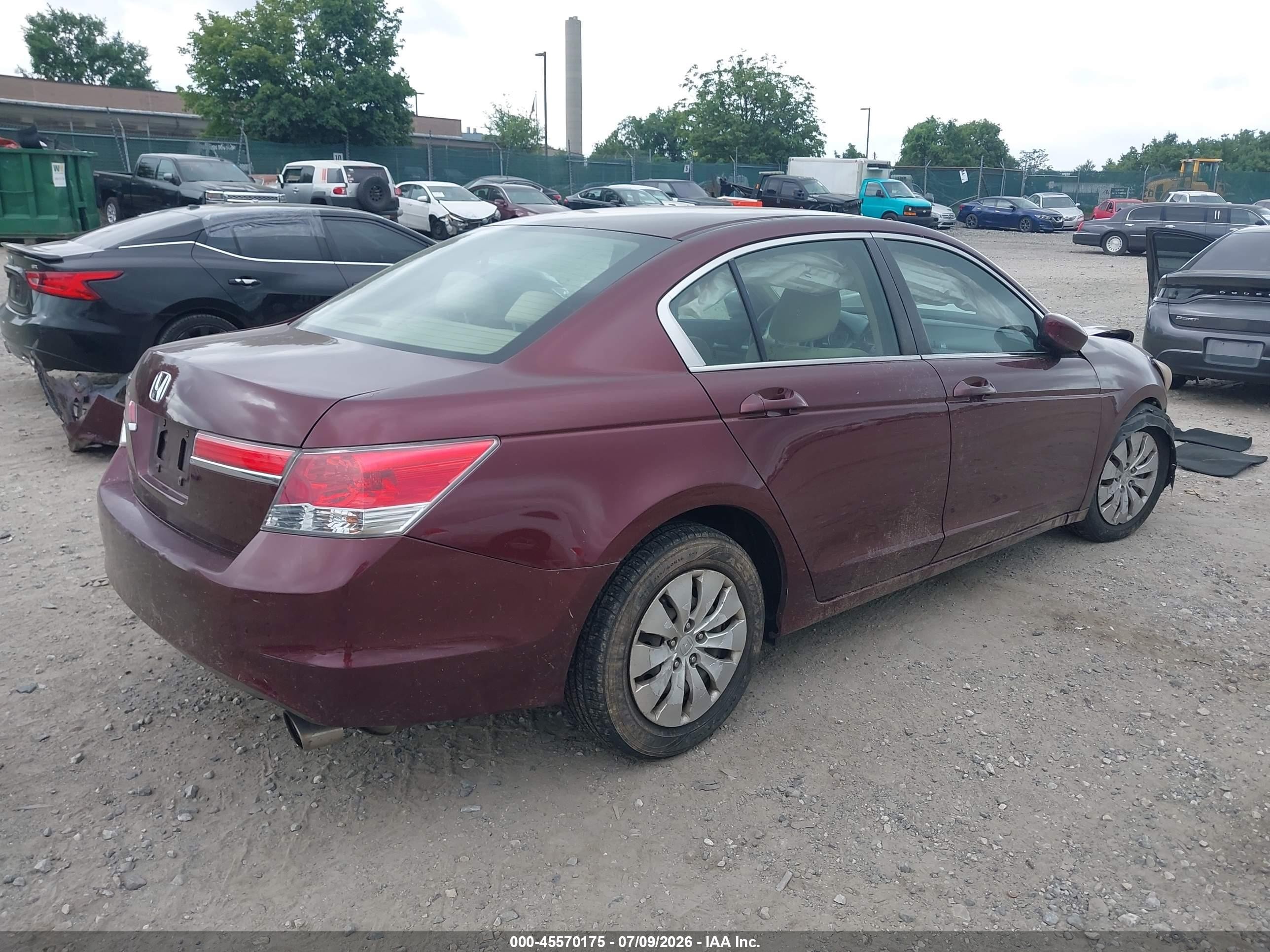 2011 Honda Accord 2.4 Lx Burgundy vin: 1HGCP2F32BA050189