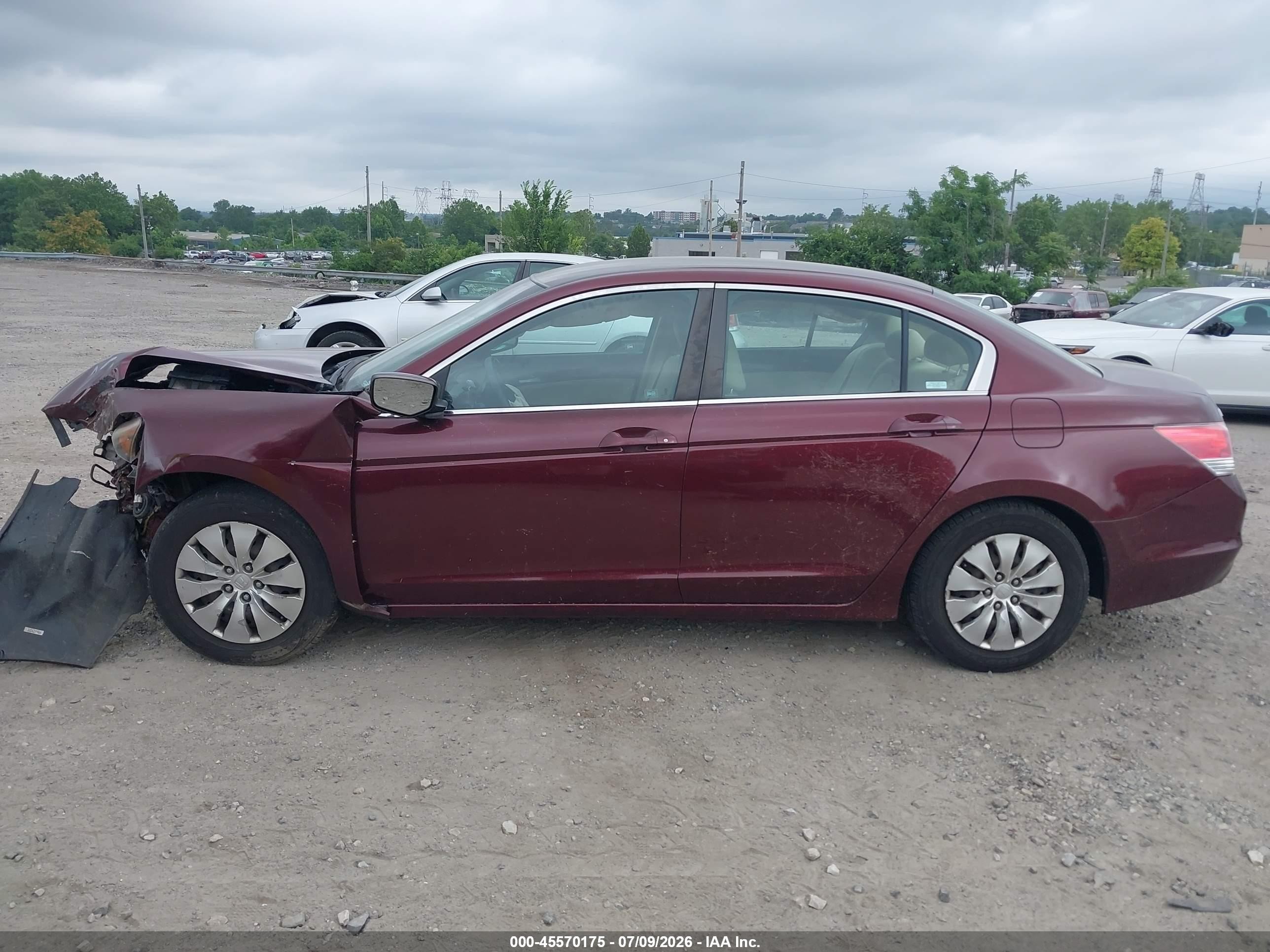 2011 Honda Accord 2.4 Lx Burgundy vin: 1HGCP2F32BA050189