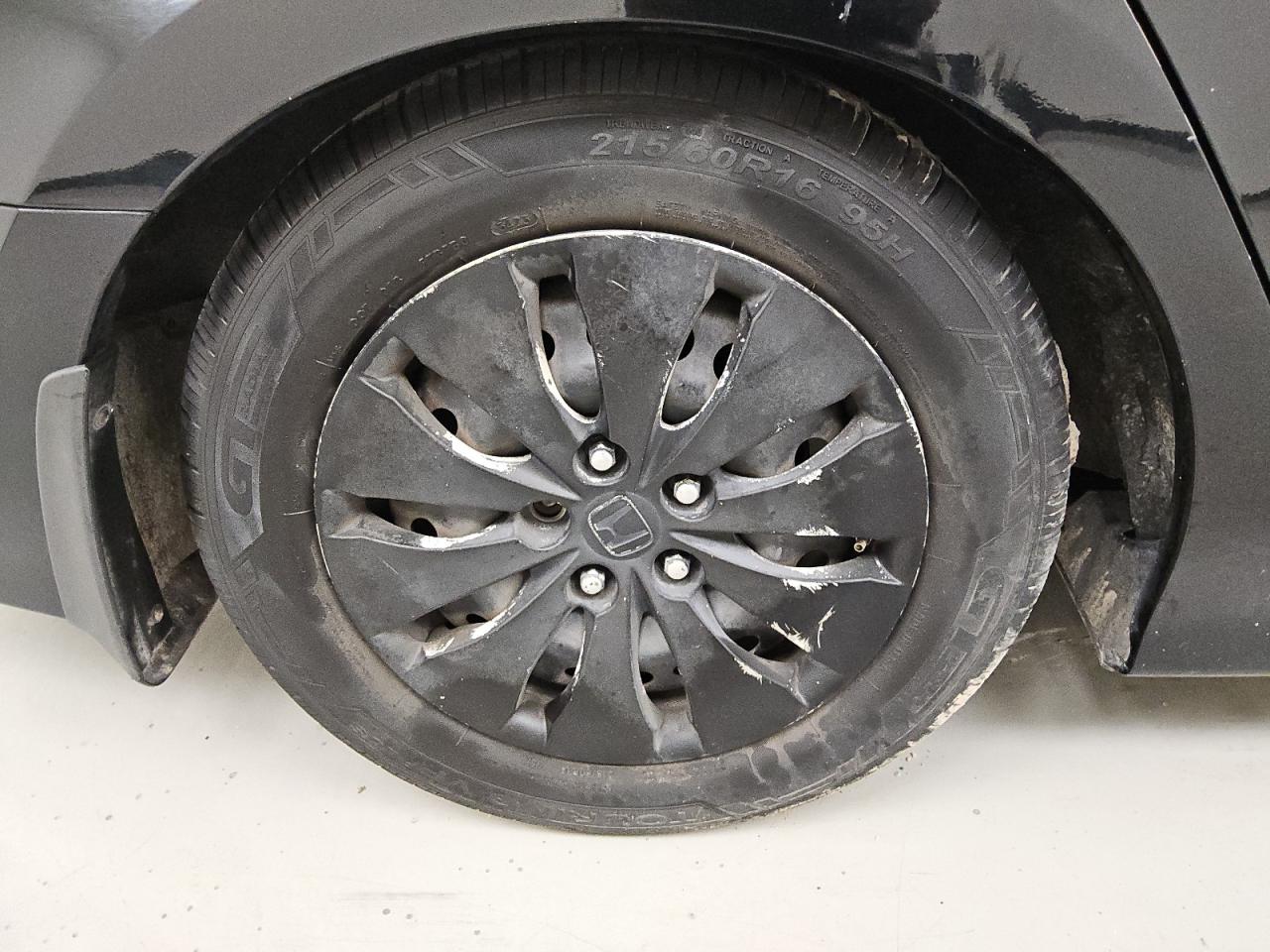 2012 Honda Accord Lx Black vin: 1HGCP2F32CA013063 Damage: Right Rear Wheel Cover, Curb Rash, 3 To 4 Inches