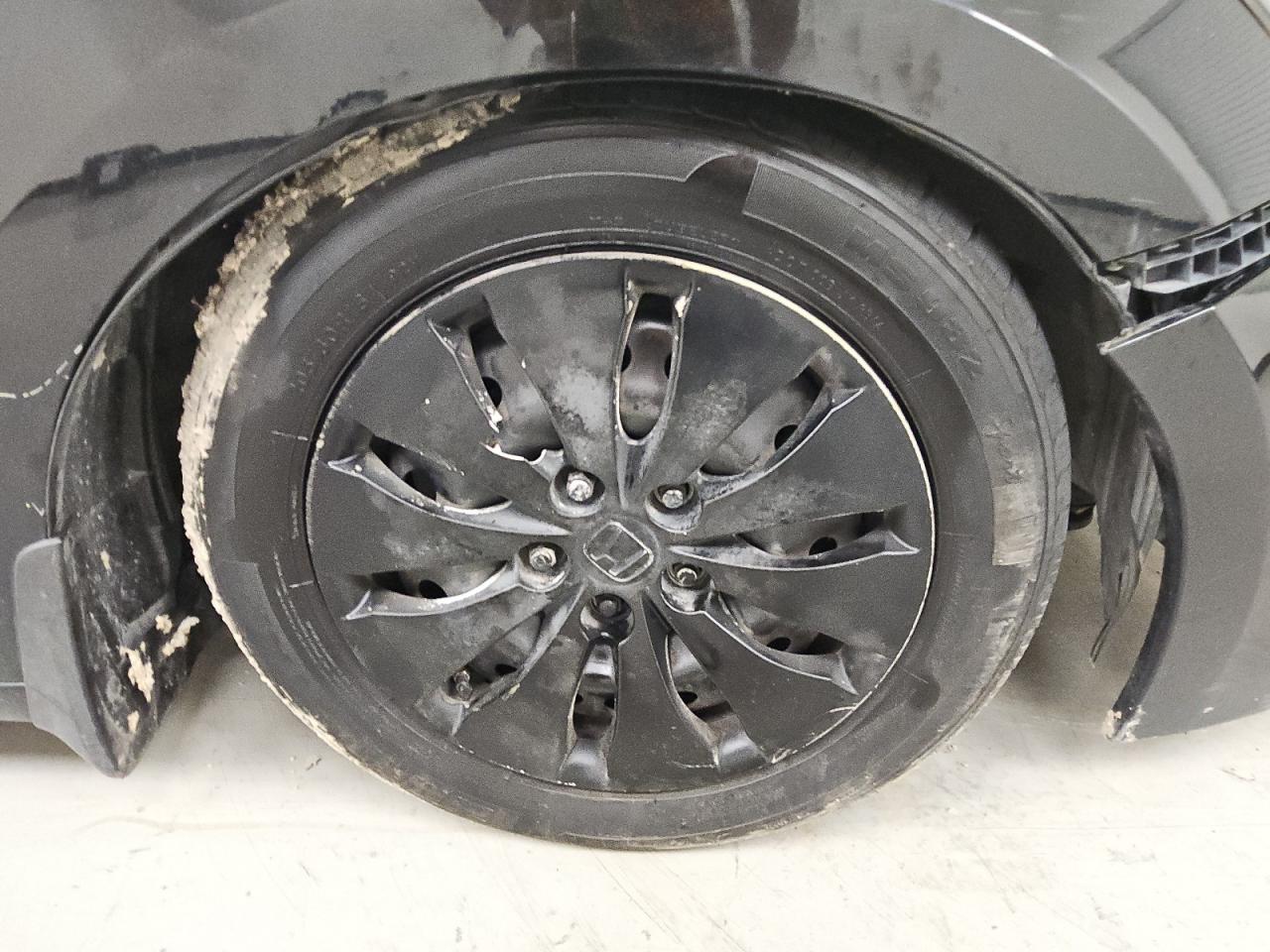 2012 Honda Accord Lx Black vin: 1HGCP2F32CA013063 Damage: Right Front Wheel Cover, Curb Rash, > 12 Inches