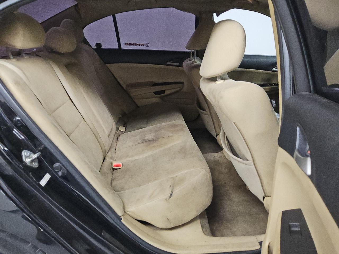 2012 Honda Accord Lx Black vin: 1HGCP2F32CA013063 Damage: Right Rear Seat, Stained, Permanent