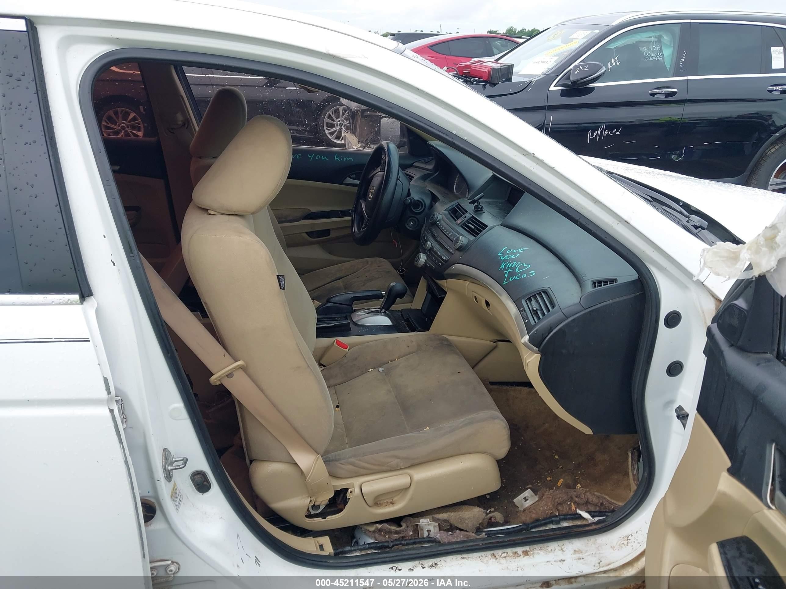 2012 Honda Accord 2.4 Lx White vin: 1HGCP2F32CA081296