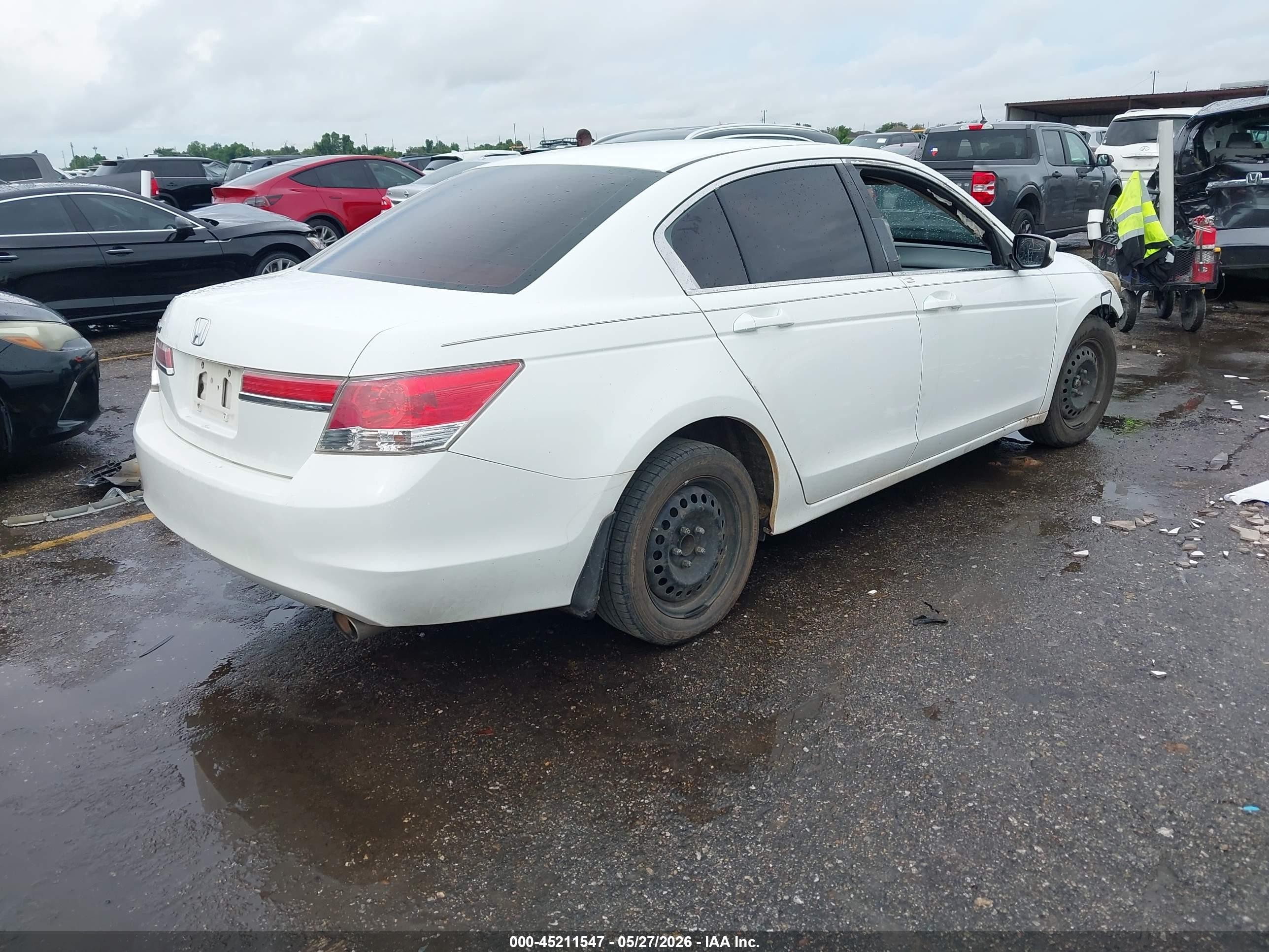 2012 Honda Accord 2.4 Lx White vin: 1HGCP2F32CA081296