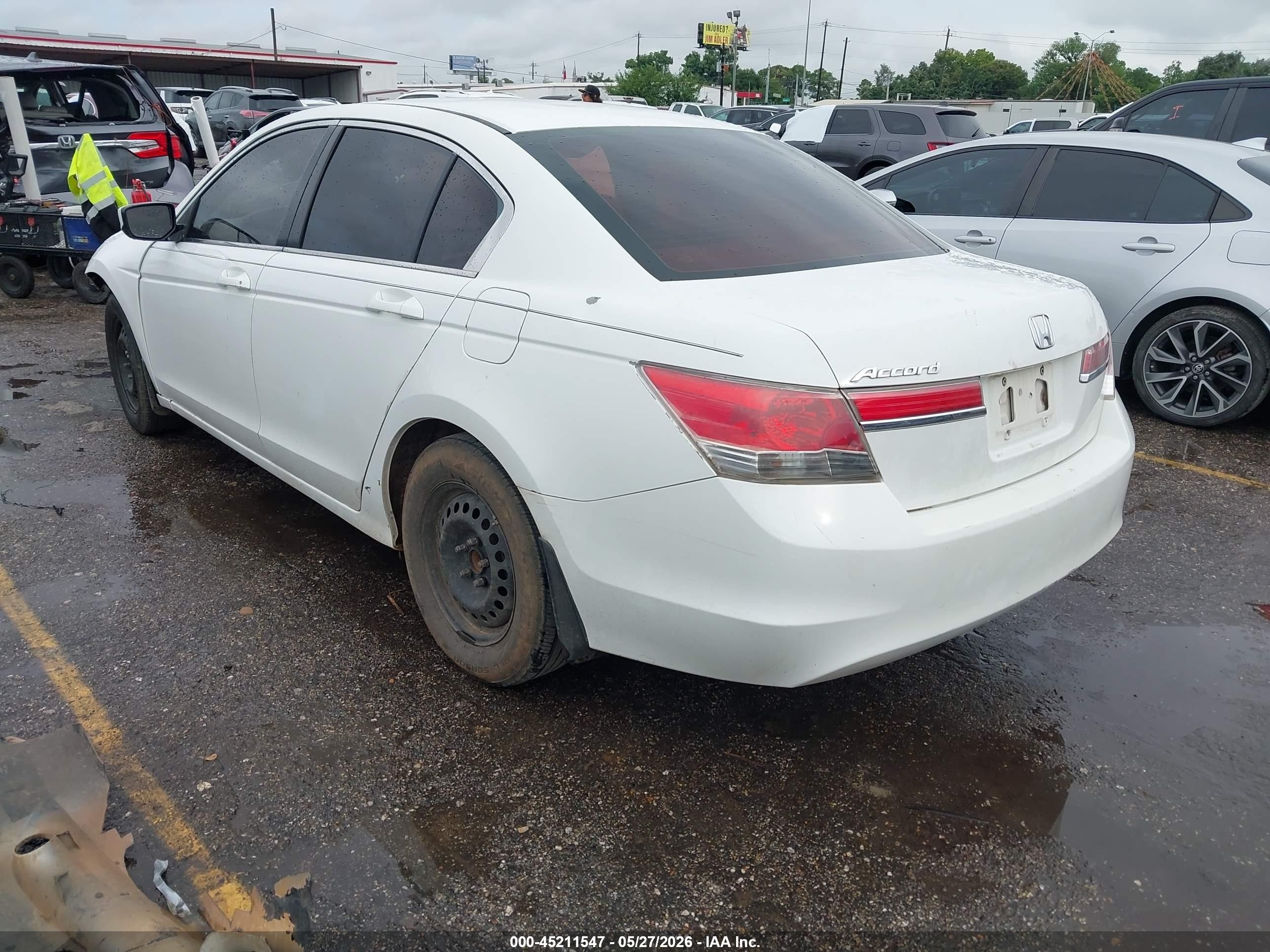 2012 Honda Accord 2.4 Lx White vin: 1HGCP2F32CA081296