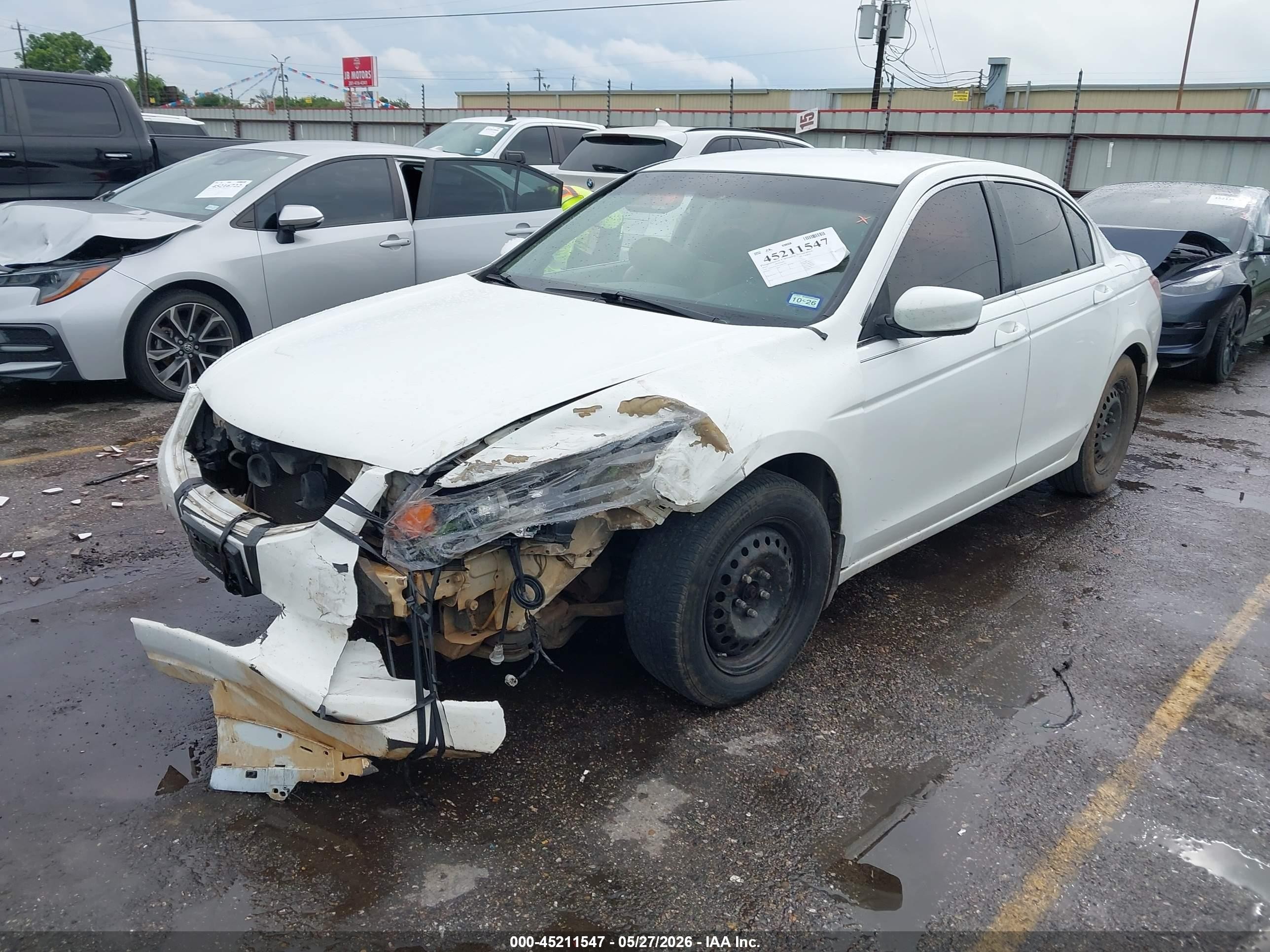 2012 Honda Accord 2.4 Lx White vin: 1HGCP2F32CA081296