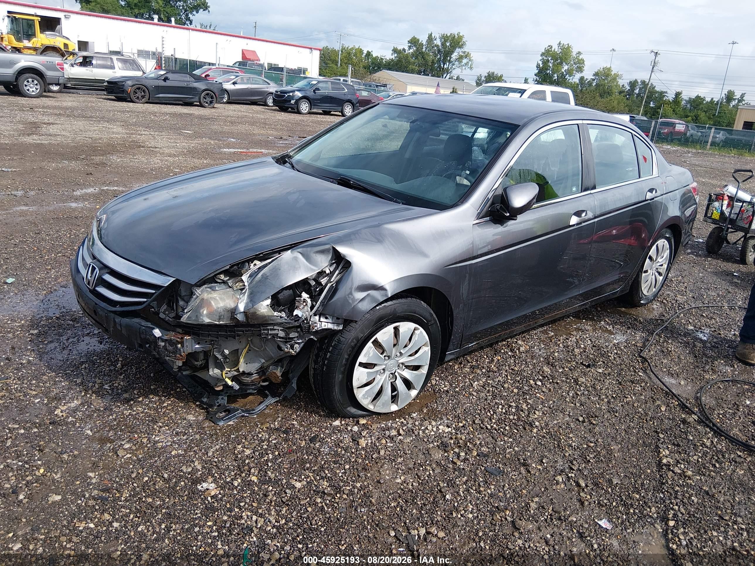 2012 Honda Accord Sdn Lx Gray vin: 1HGCP2F32CA150049