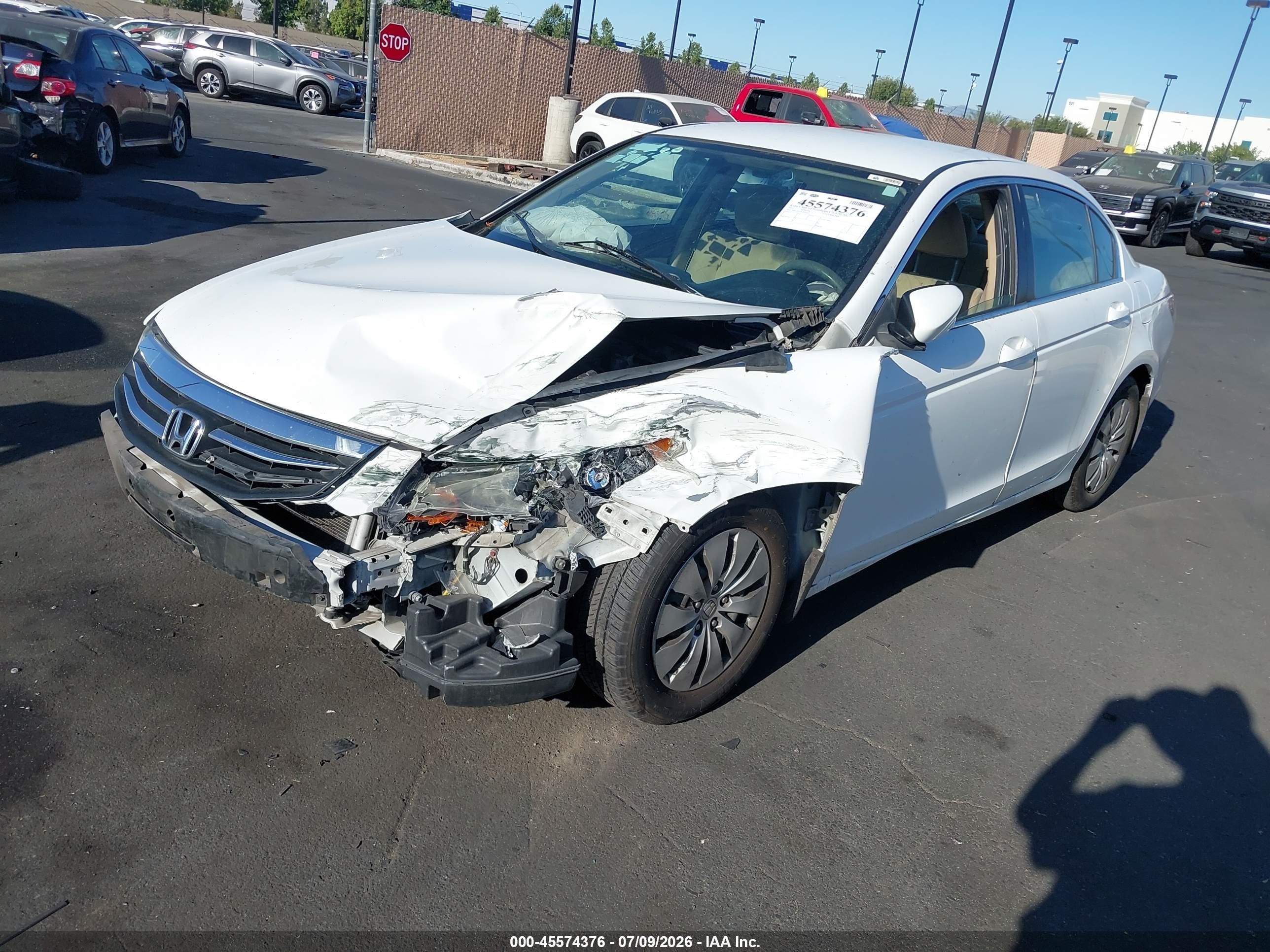 2012 Honda Accord Sdn Lx White vin: 1HGCP2F32CA167644