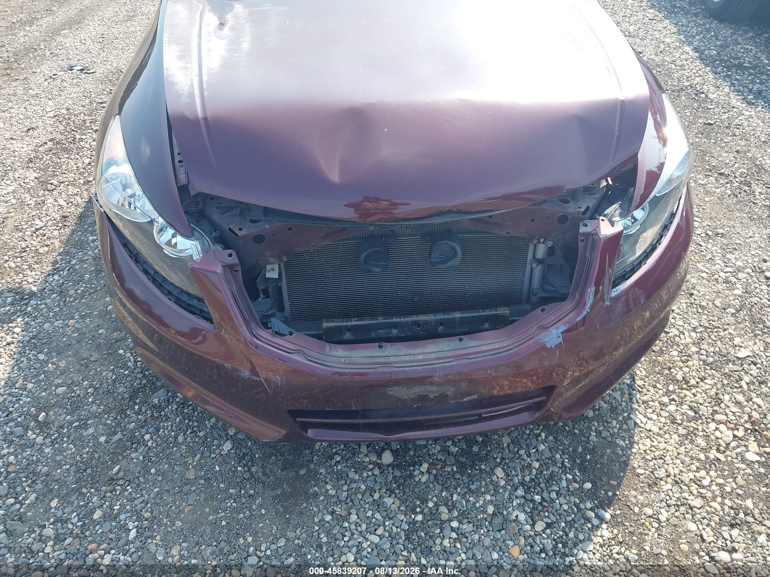 2012 Honda Accord Sdn Lx Burgundy vin: 1HGCP2F32CA208418