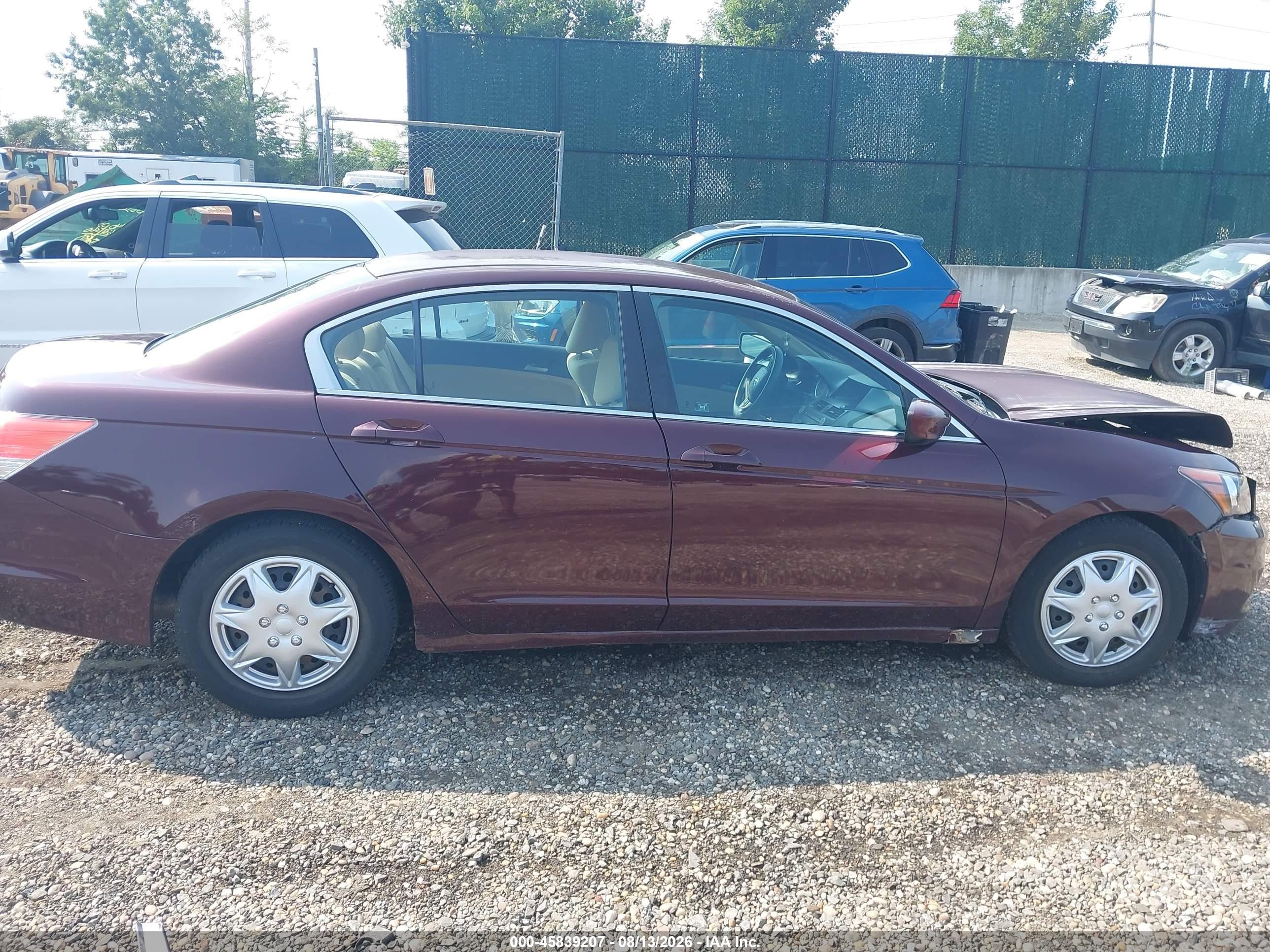 2012 Honda Accord Sdn Lx Burgundy vin: 1HGCP2F32CA208418