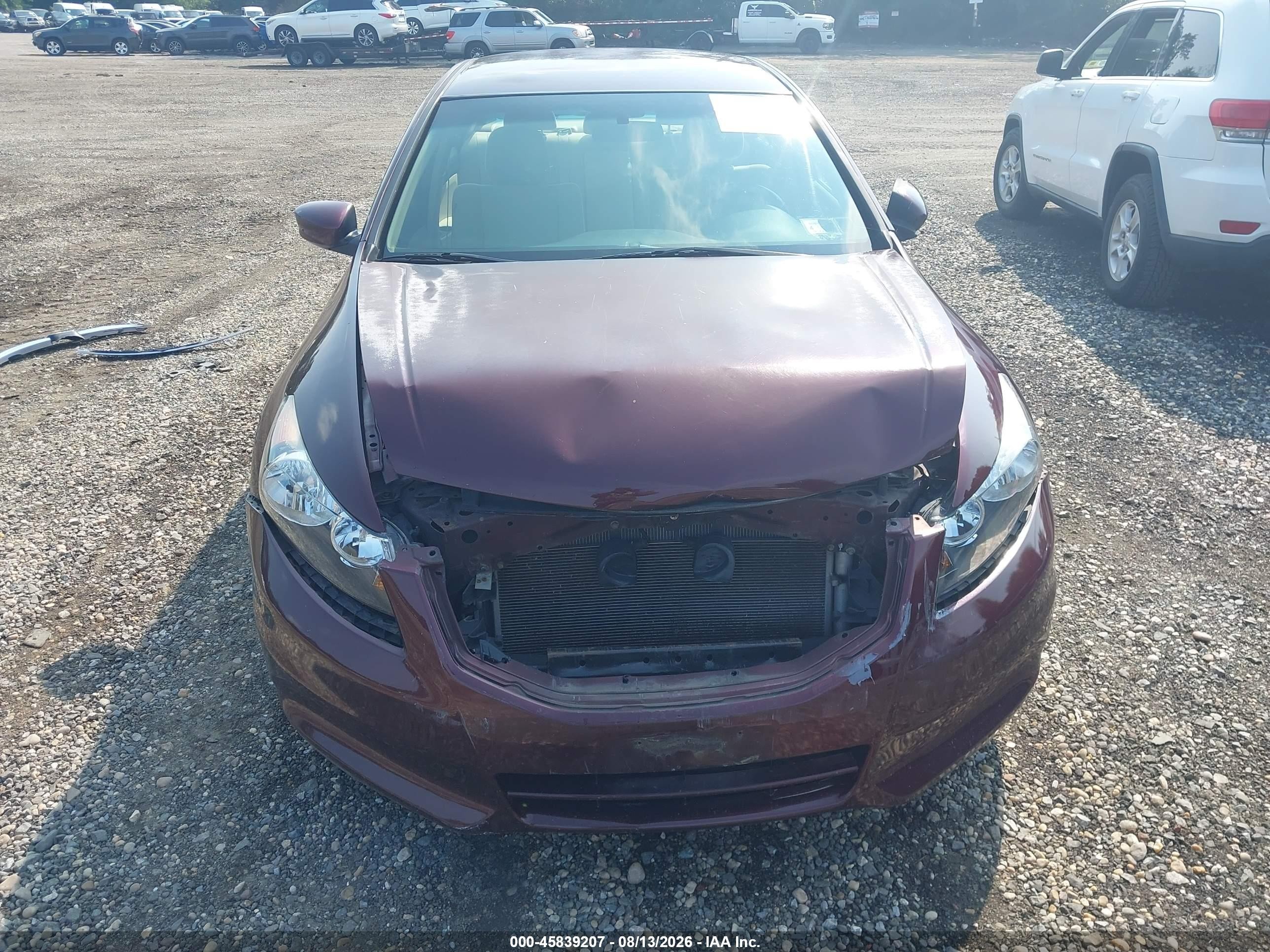 2012 Honda Accord Sdn Lx Burgundy vin: 1HGCP2F32CA208418