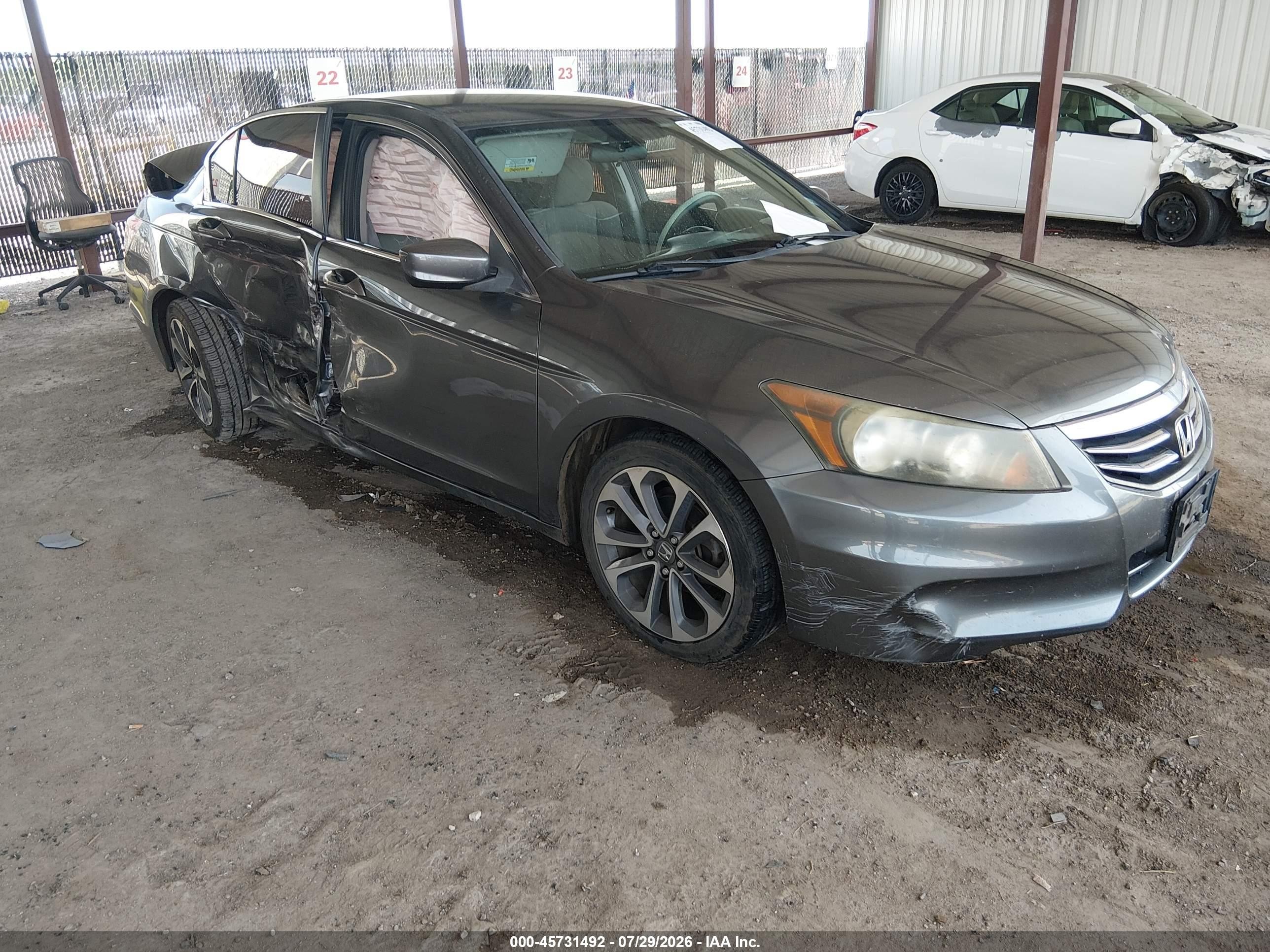2012 Honda Accord Sdn Lx Gray vin: 1HGCP2F32CA222092