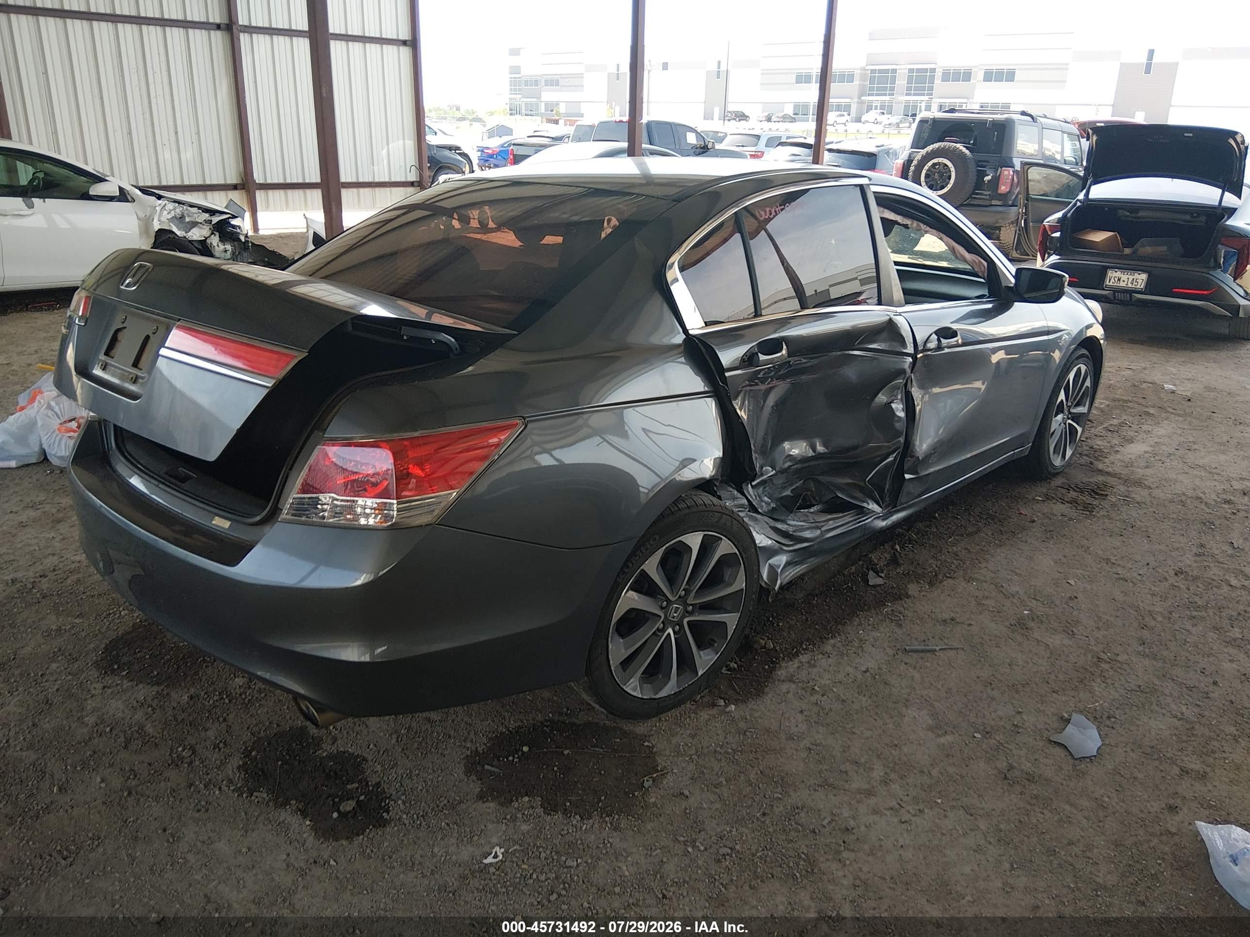 2012 Honda Accord Sdn Lx Gray vin: 1HGCP2F32CA222092