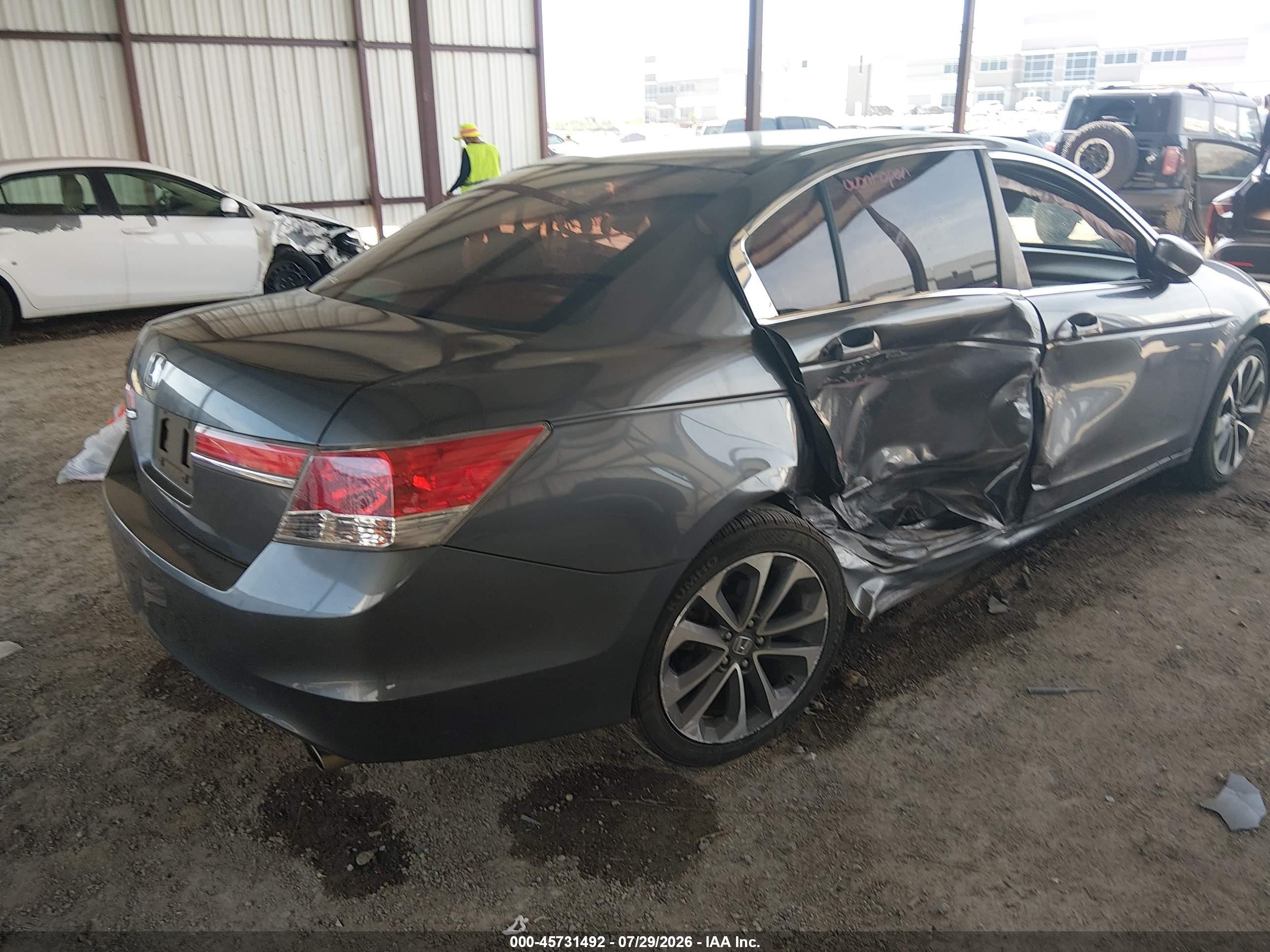 2012 Honda Accord Sdn Lx Gray vin: 1HGCP2F32CA222092