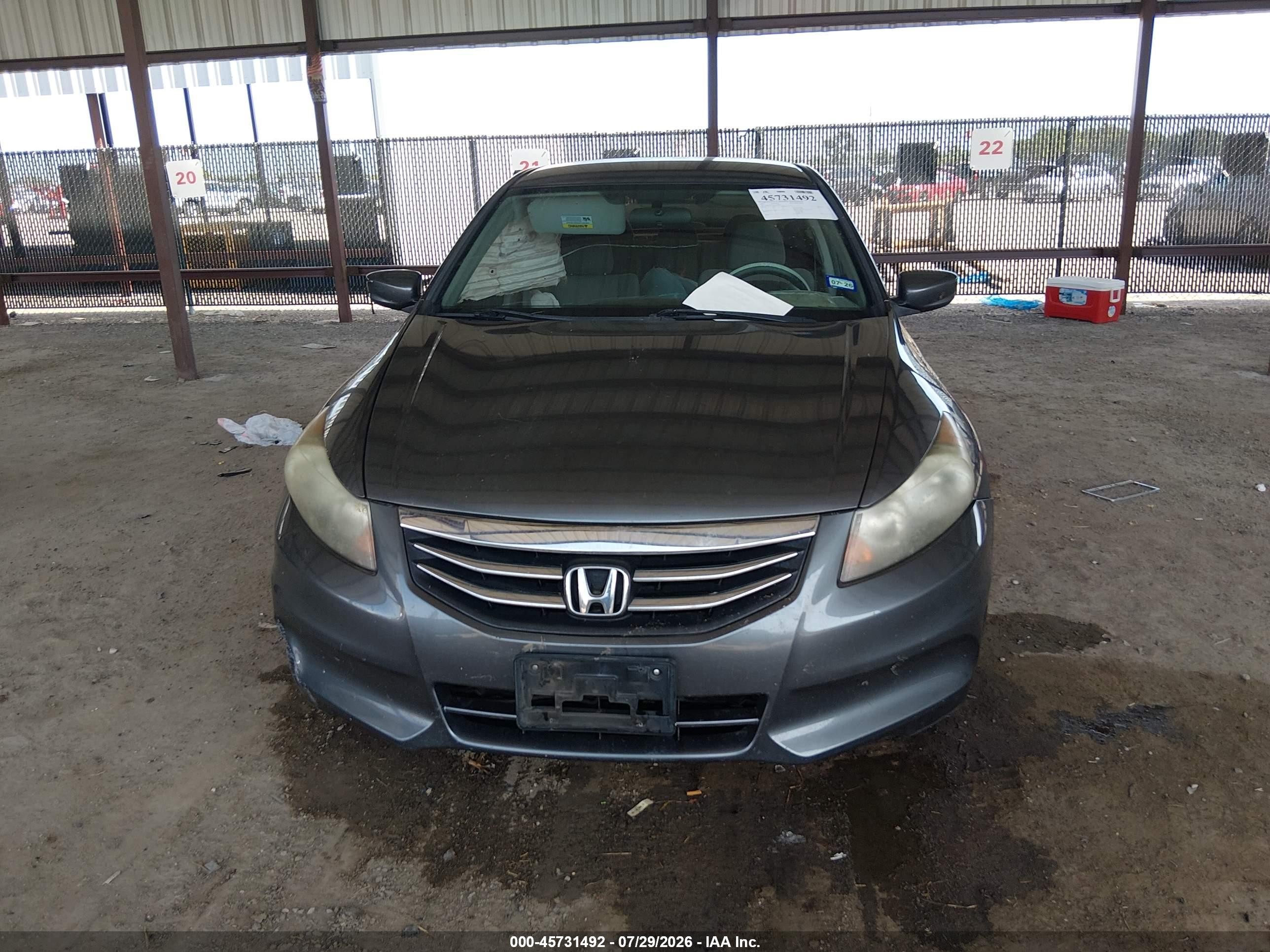 2012 Honda Accord Sdn Lx Gray vin: 1HGCP2F32CA222092