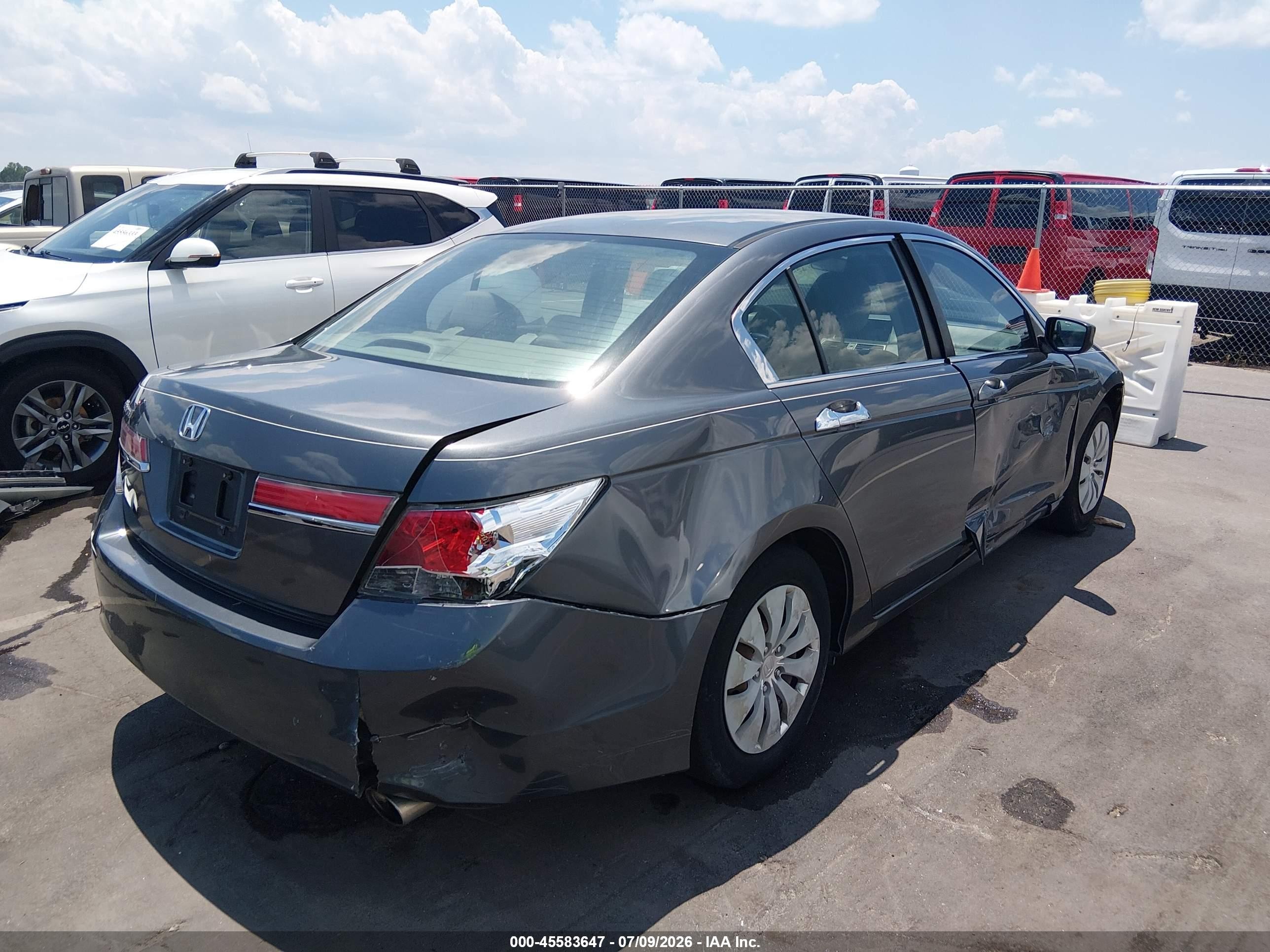 2012 Honda Accord Sdn Lx Gray vin: 1HGCP2F32CA232573