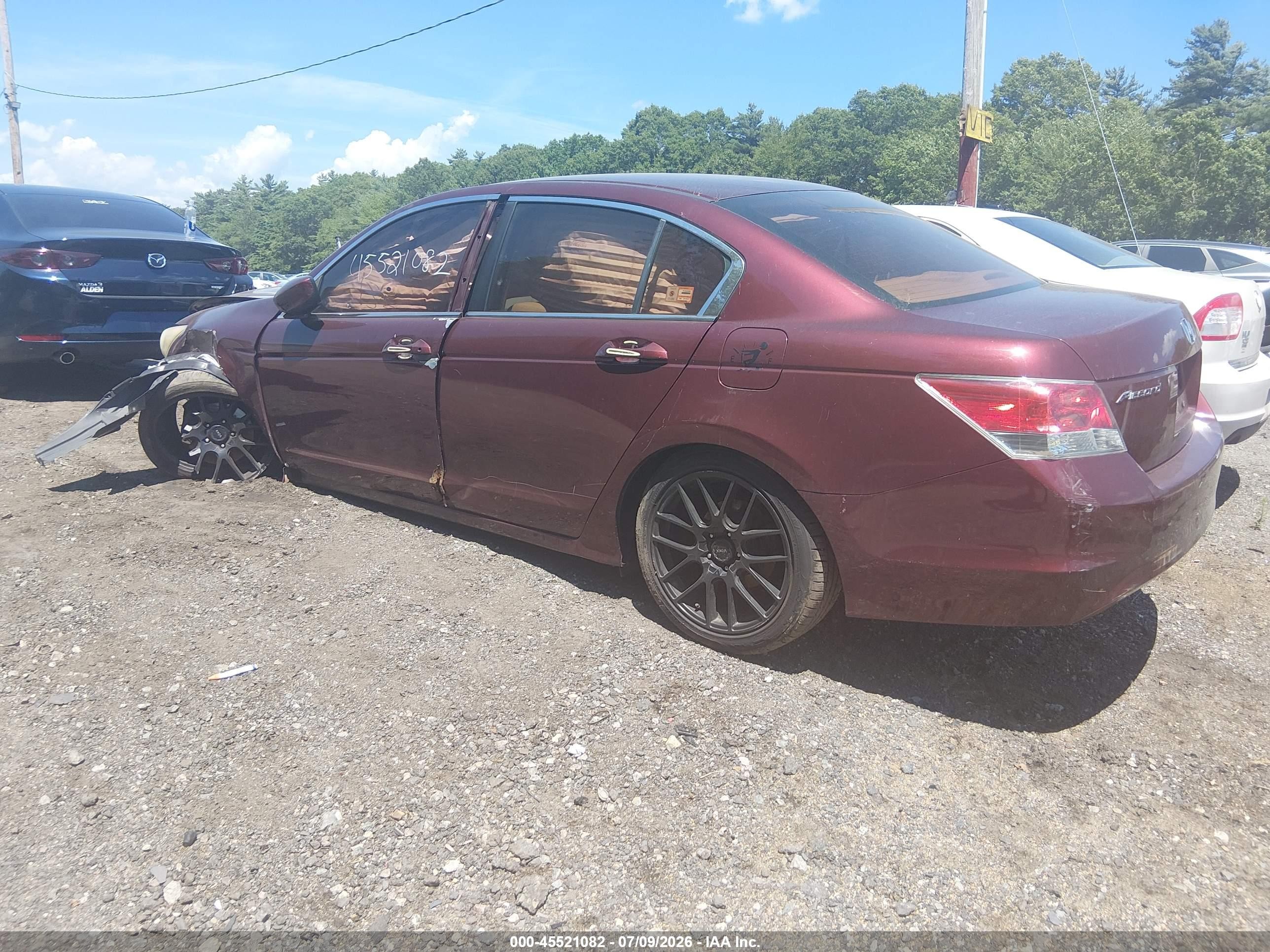 2010 Honda Accord 2.4 Lx Темно-бордовый vin: 1HGCP2F33AA003042