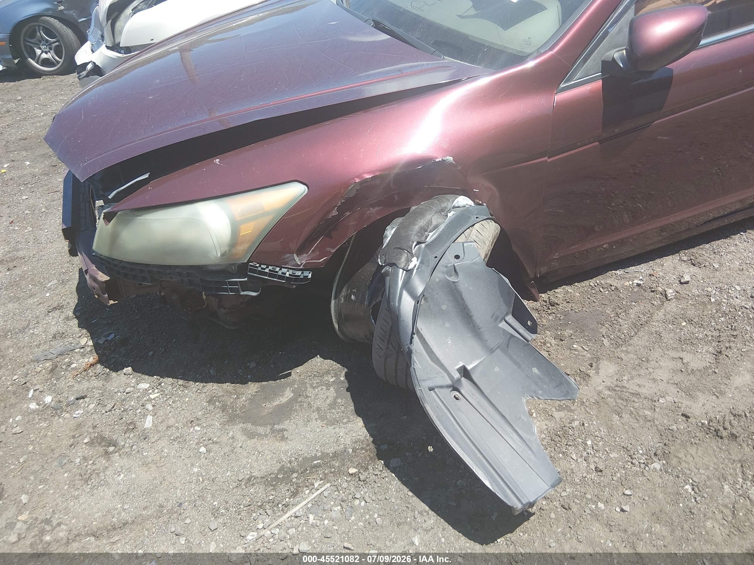 2010 Honda Accord 2.4 Lx Темно-бордовый vin: 1HGCP2F33AA003042