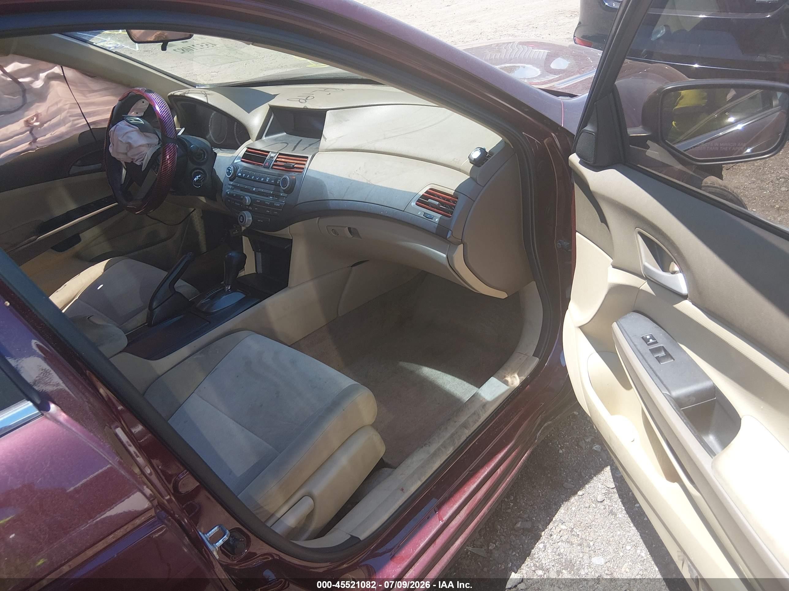 2010 Honda Accord 2.4 Lx Темно-бордовый vin: 1HGCP2F33AA003042