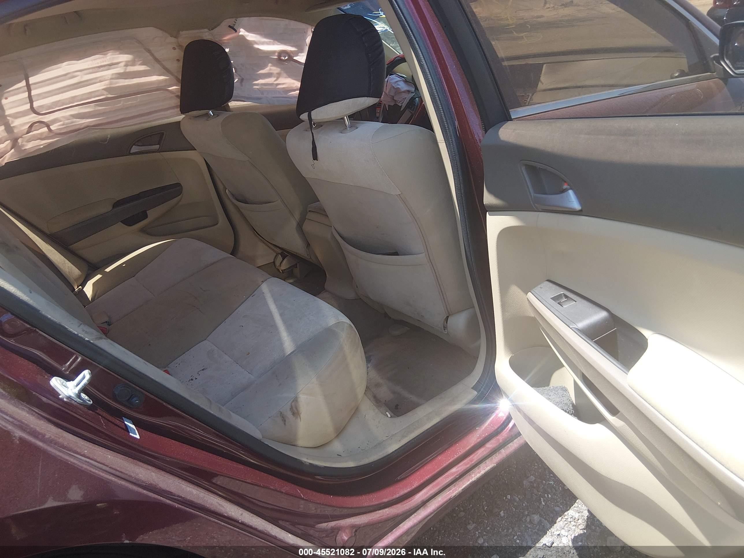 2010 Honda Accord 2.4 Lx Темно-бордовый vin: 1HGCP2F33AA003042