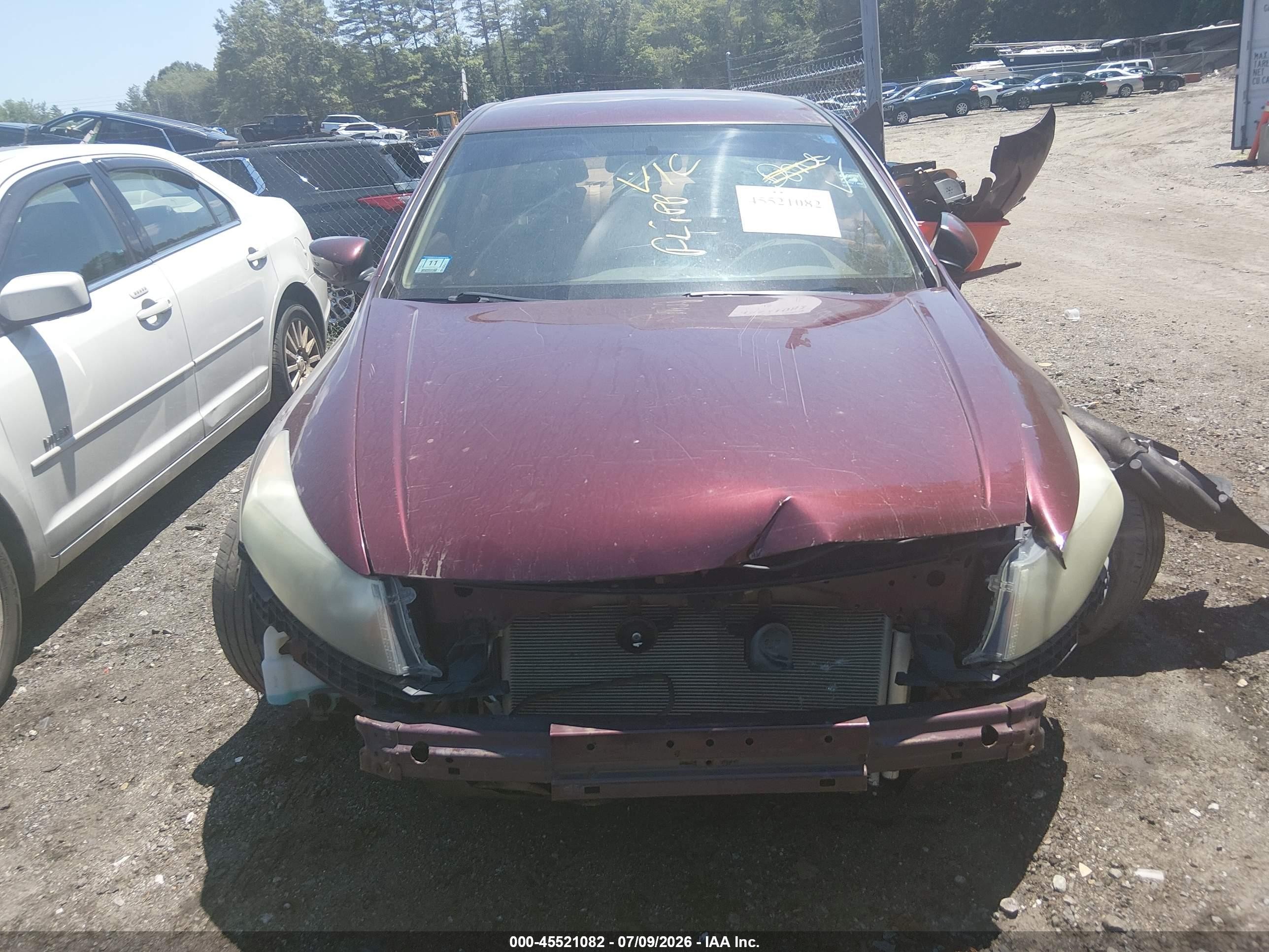 2010 Honda Accord 2.4 Lx Темно-бордовый vin: 1HGCP2F33AA003042