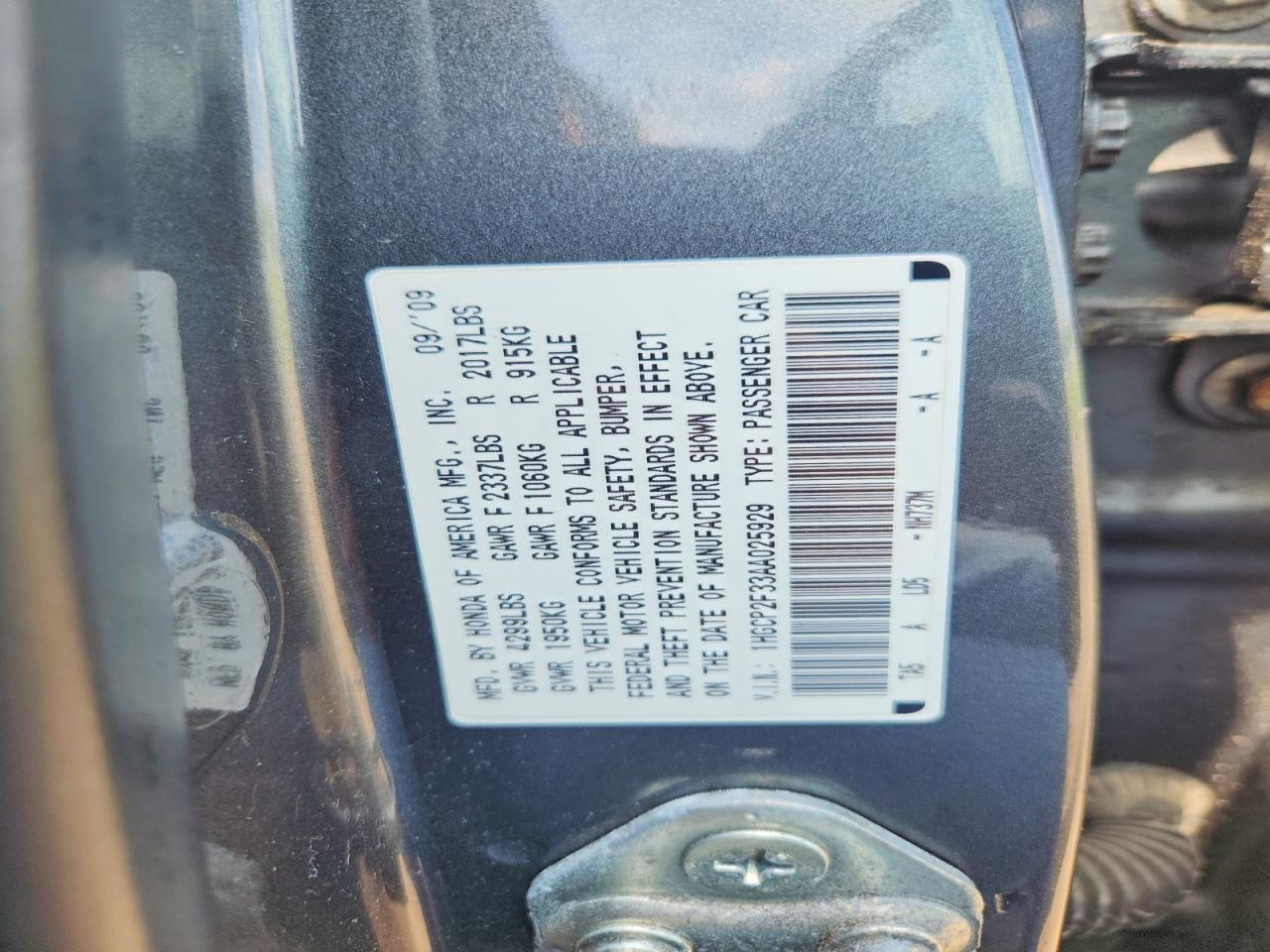 2010 Honda Accord Lx Gray vin: 1HGCP2F33AA025929
