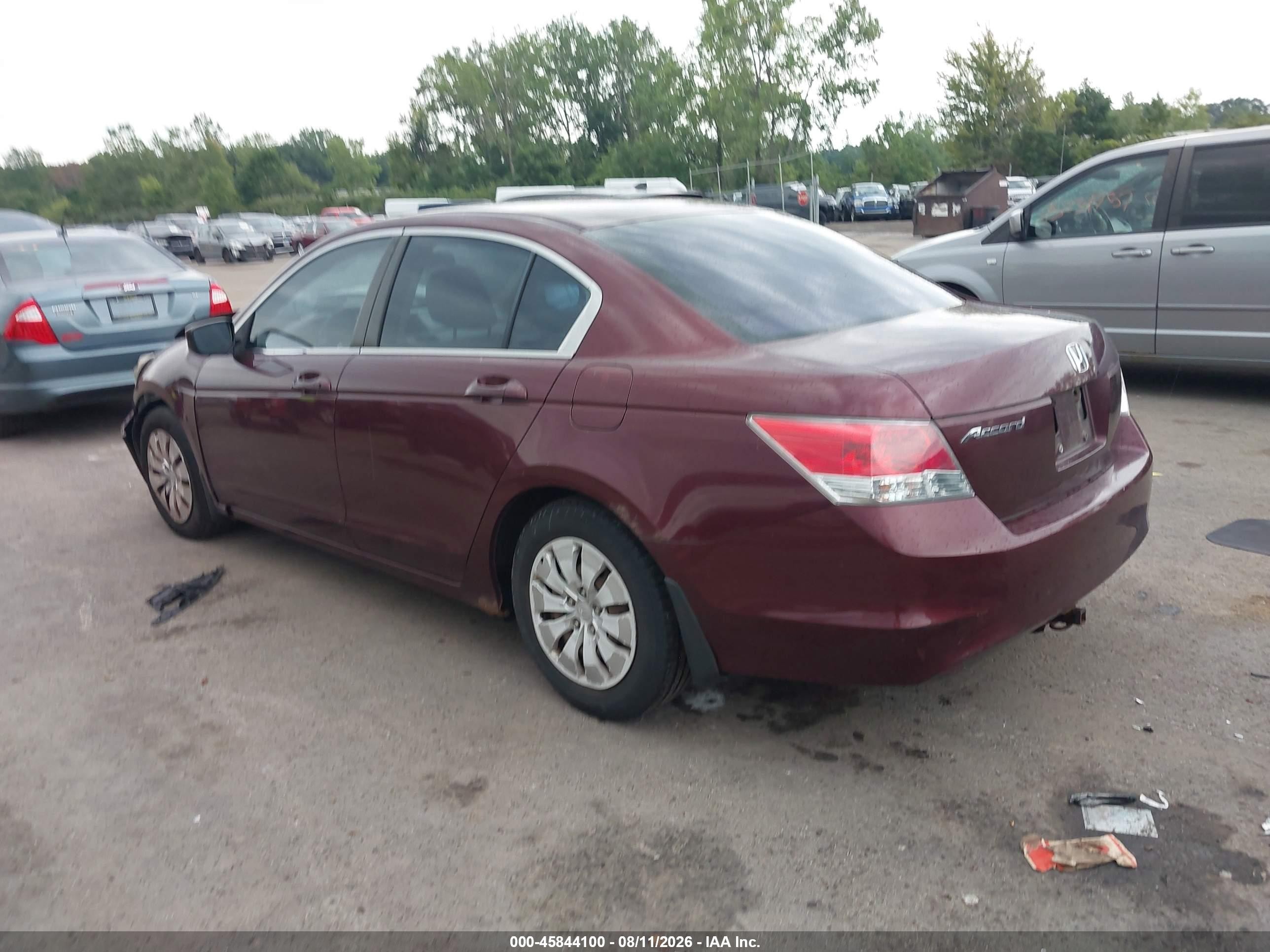 2010 Honda Accord 2.4 Lx Maroon vin: 1HGCP2F33AA117154