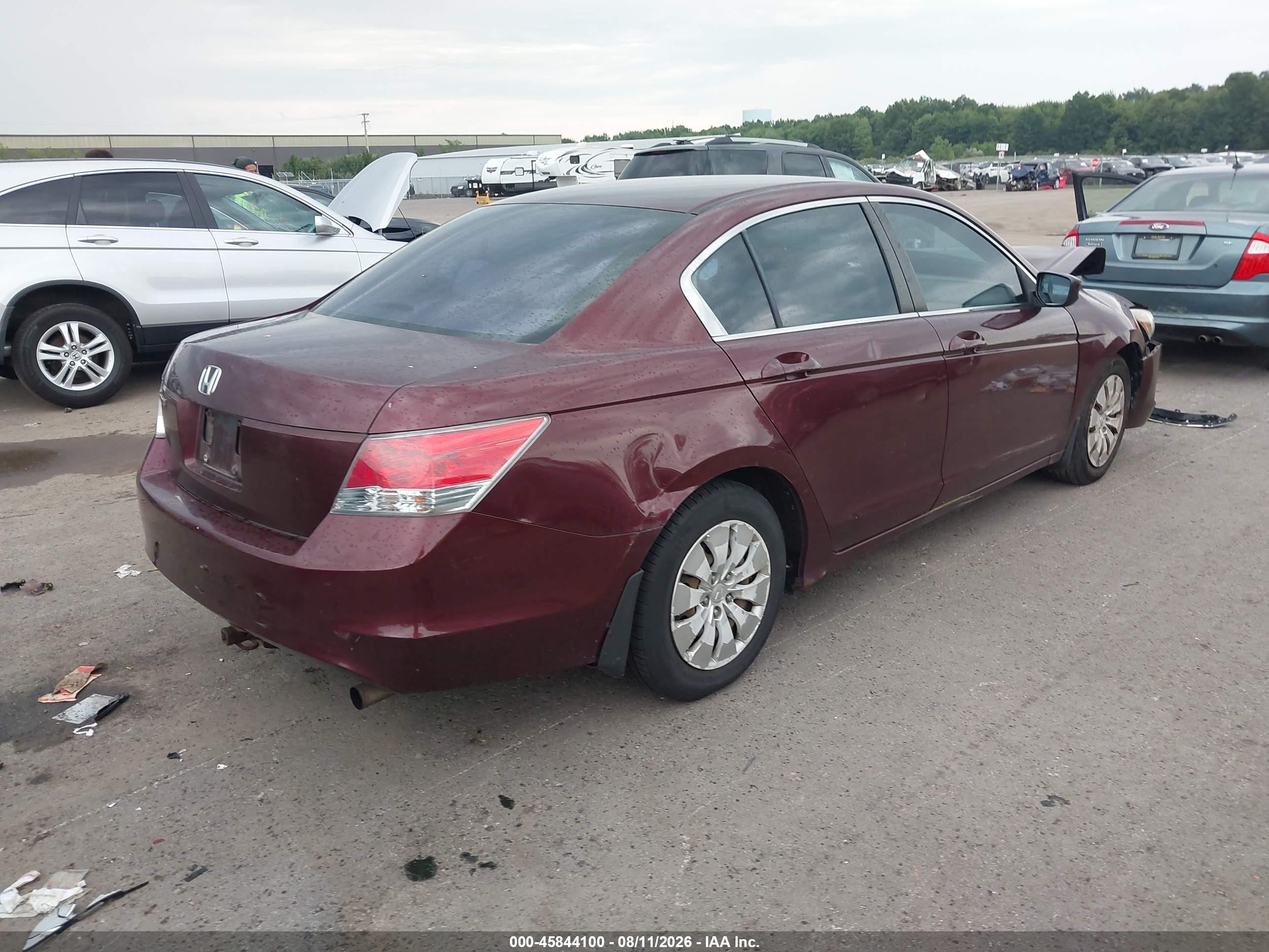 2010 Honda Accord 2.4 Lx Maroon vin: 1HGCP2F33AA117154