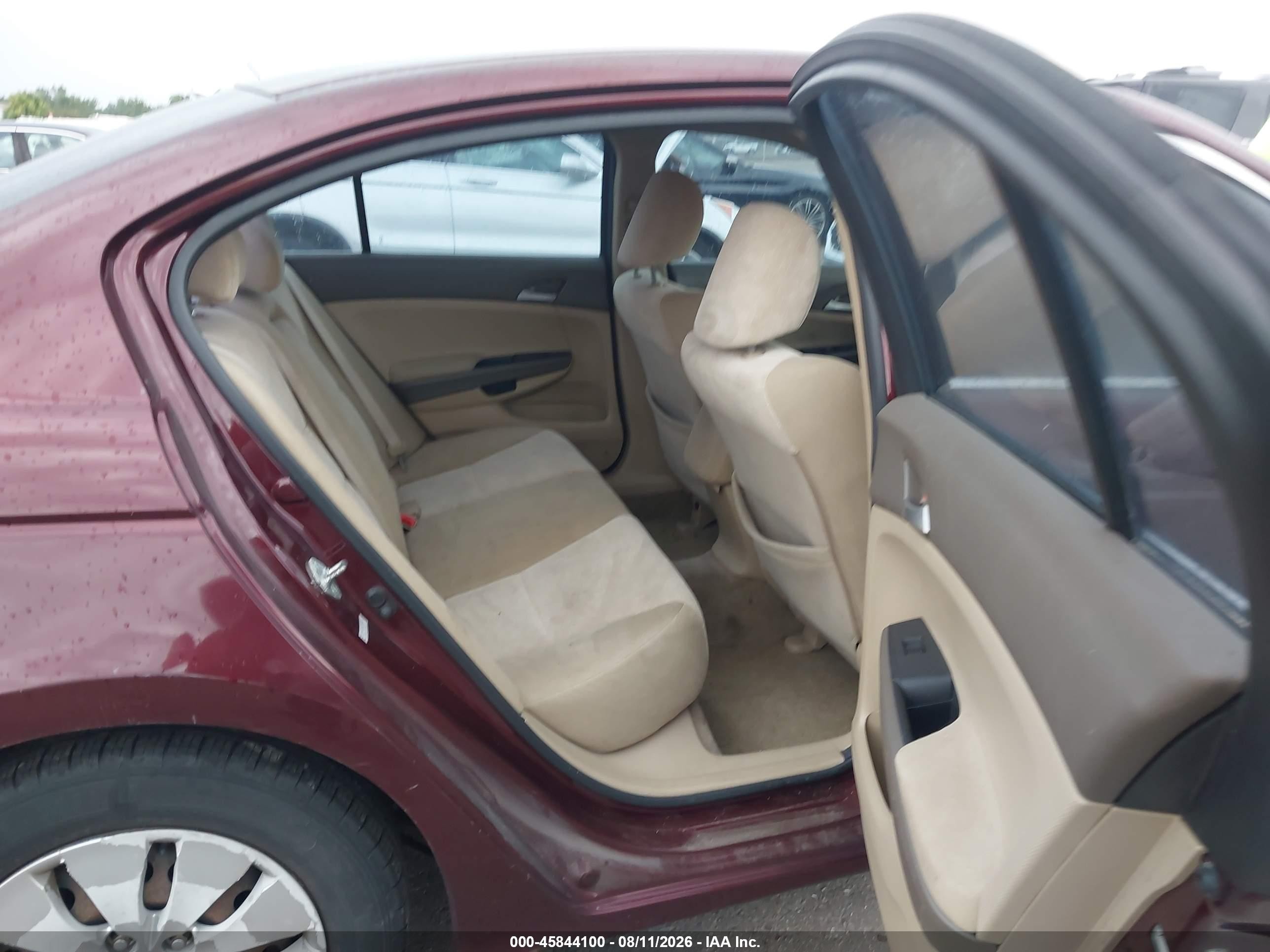 2010 Honda Accord 2.4 Lx Maroon vin: 1HGCP2F33AA117154