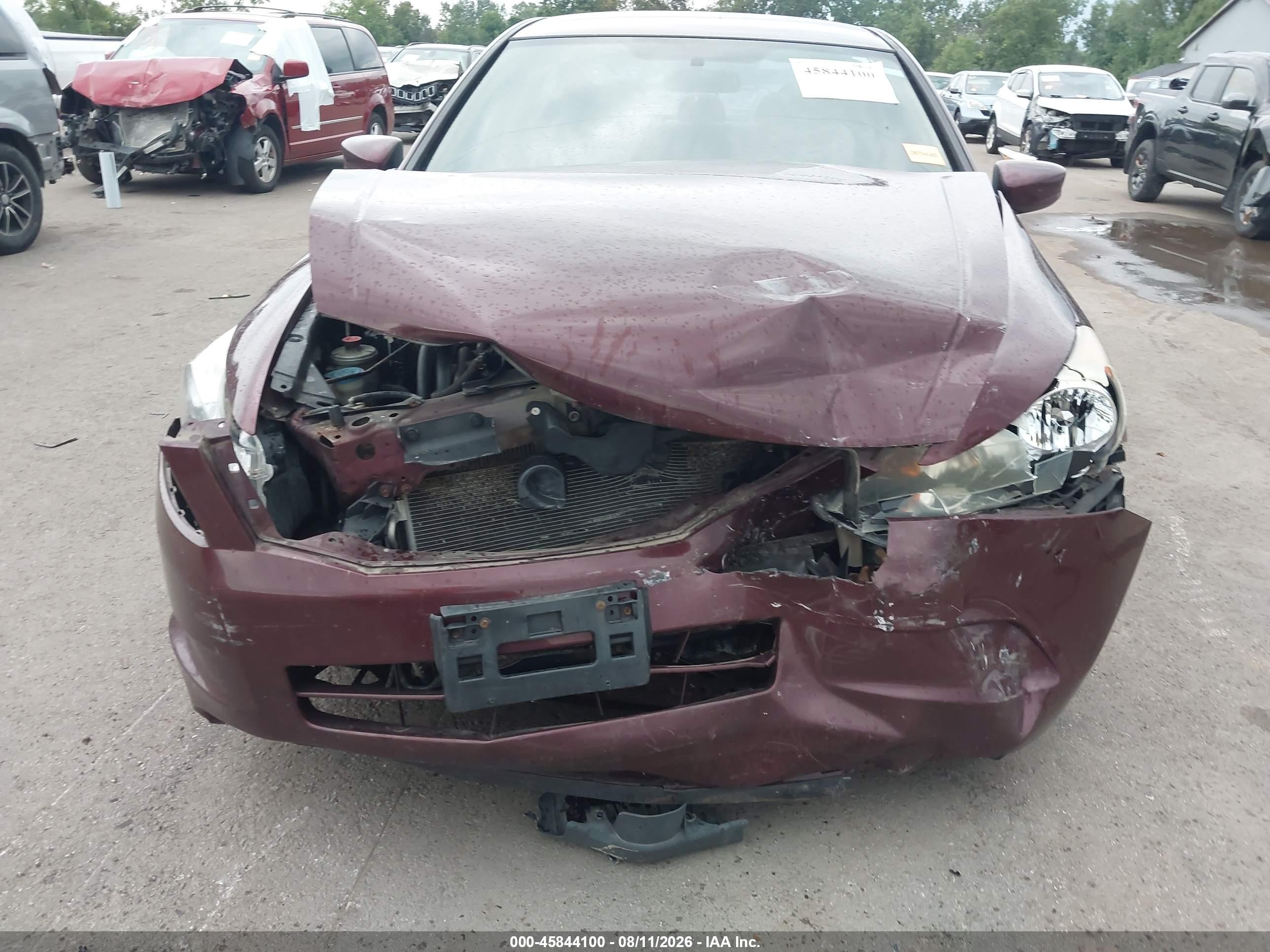 2010 Honda Accord 2.4 Lx Maroon vin: 1HGCP2F33AA117154