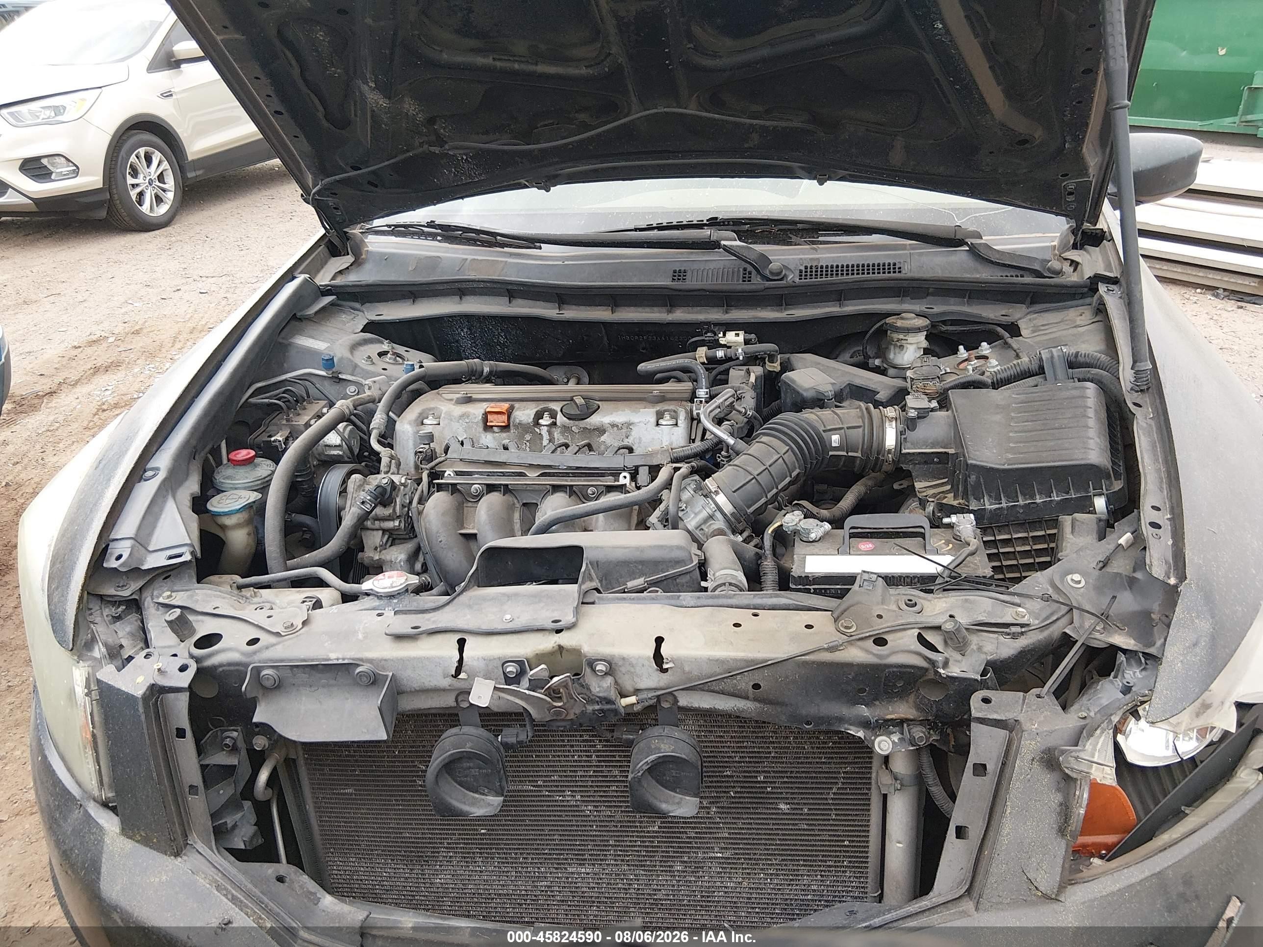 2010 Honda Accord 2.4 Lx Black vin: 1HGCP2F33AA142300