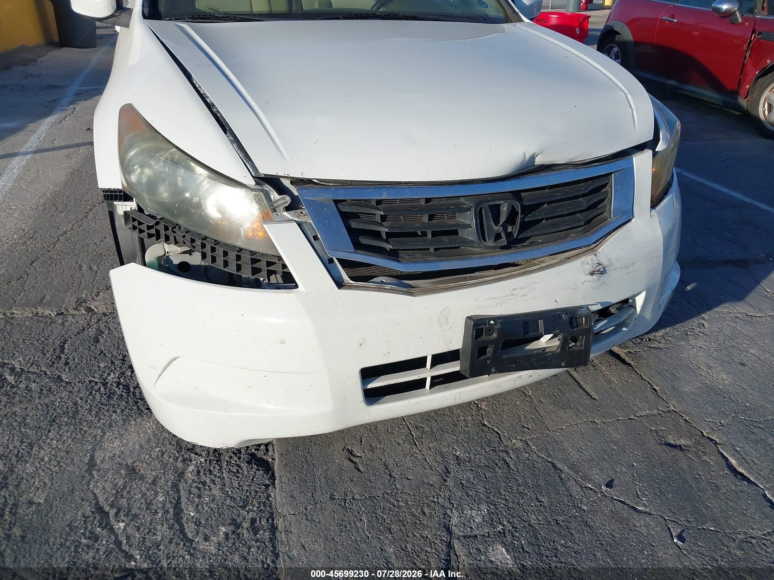 2010 Honda Accord 2.4 Lx White vin: 1HGCP2F33AA190167
