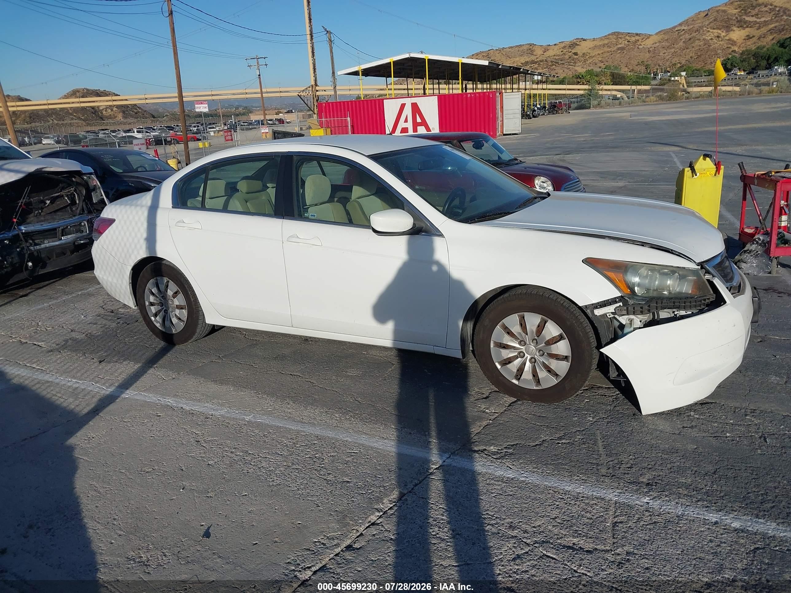 2010 Honda Accord 2.4 Lx White vin: 1HGCP2F33AA190167