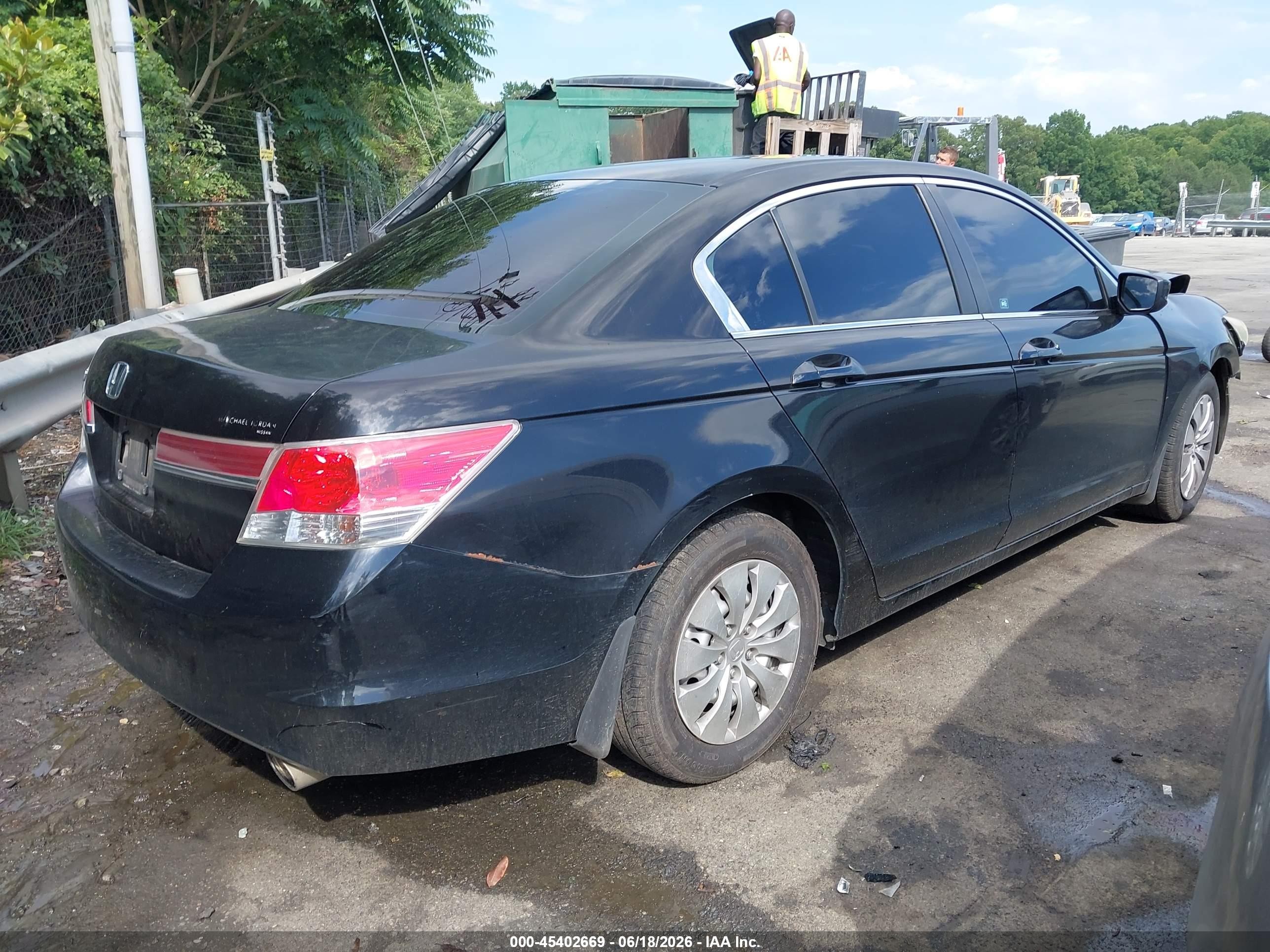 2011 Honda Accord 2.4 Lx Black vin: 1HGCP2F33BA019145