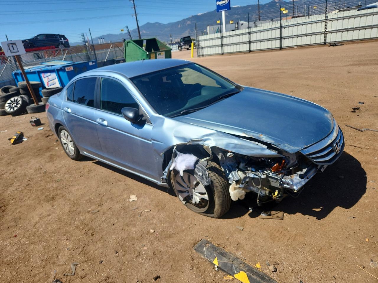 2011 Honda Accord Lx Blue vin: 1HGCP2F33BA024085