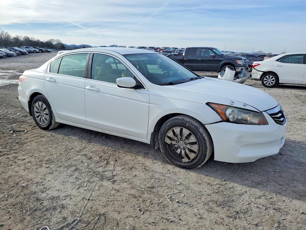 2011 Honda Accord Lx White vin: 1HGCP2F33BA093200
