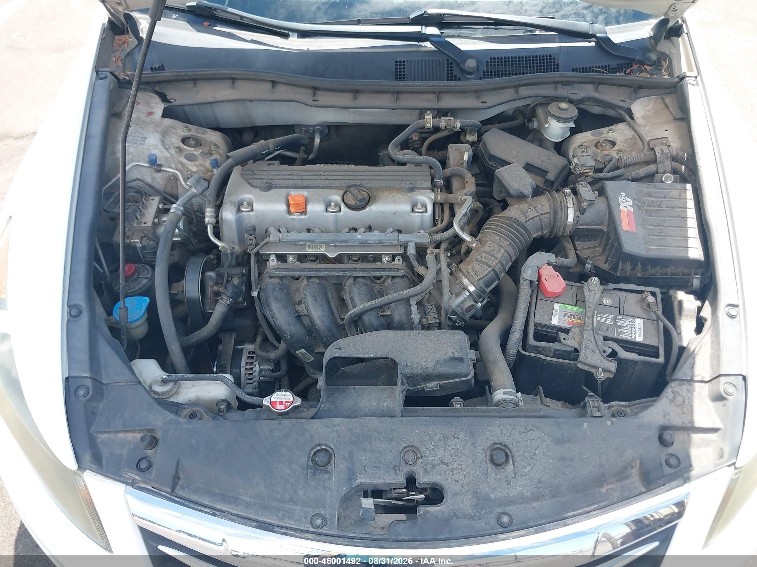 2011 Honda Accord 2.4 Lx White vin: 1HGCP2F33BA122873