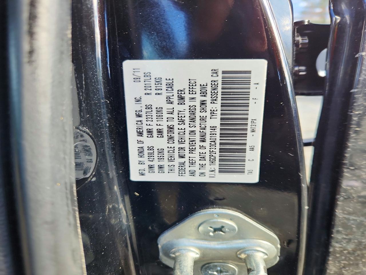 2012 Honda Accord Lx Black vin: 1HGCP2F33CA019146