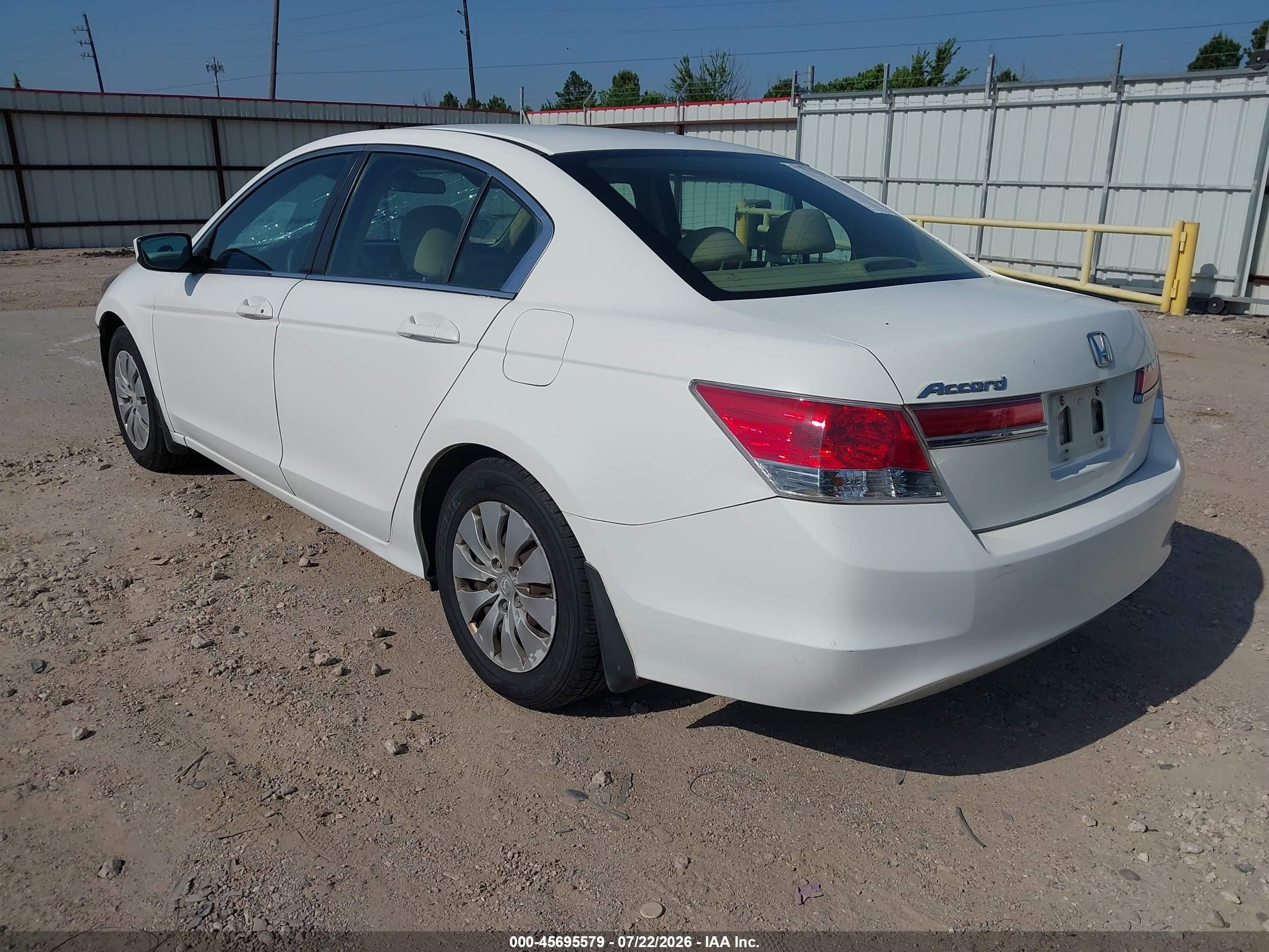 2012 Honda Accord Sdn Lx White vin: 1HGCP2F33CA053507
