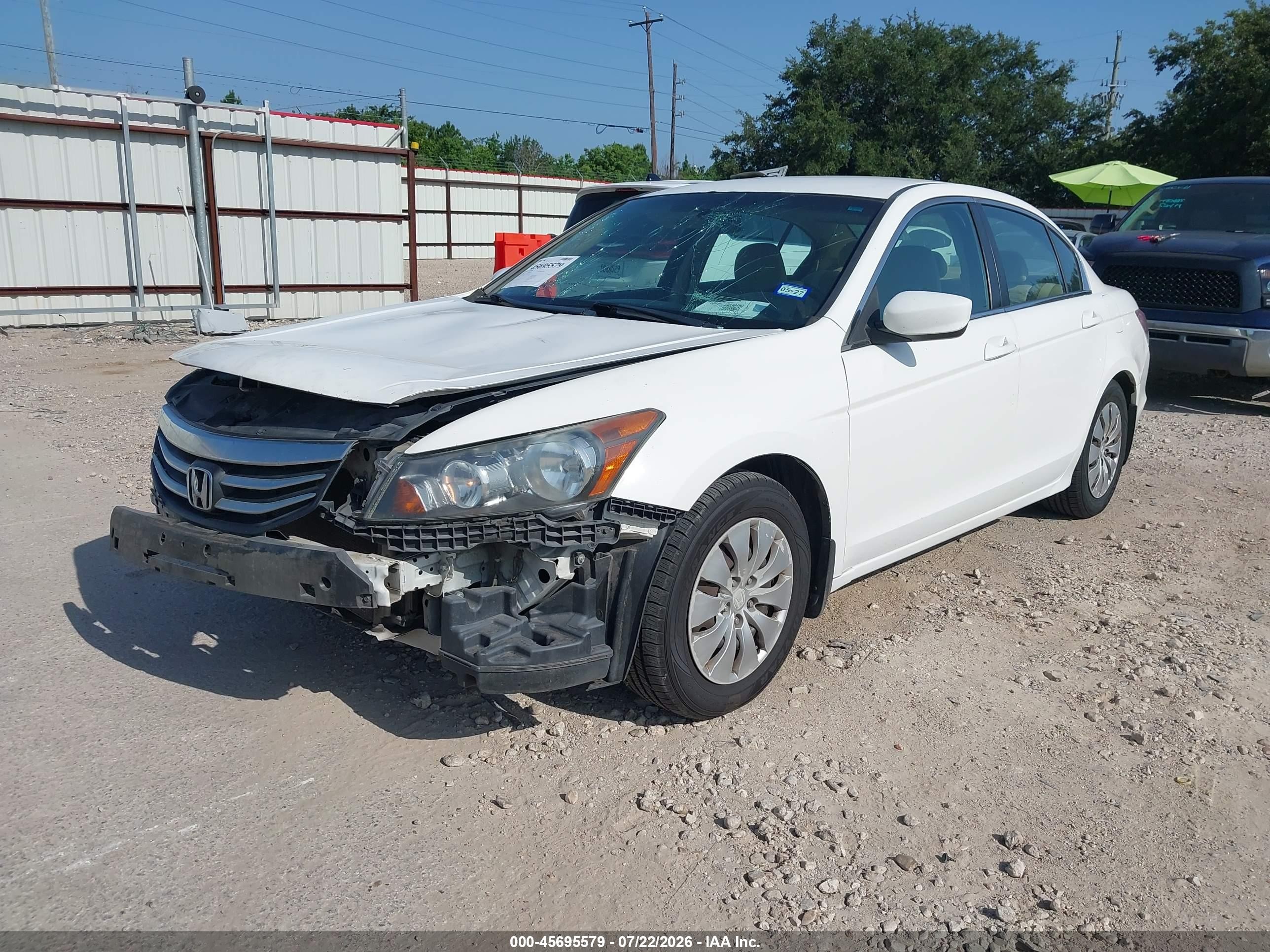 2012 Honda Accord Sdn Lx White vin: 1HGCP2F33CA053507