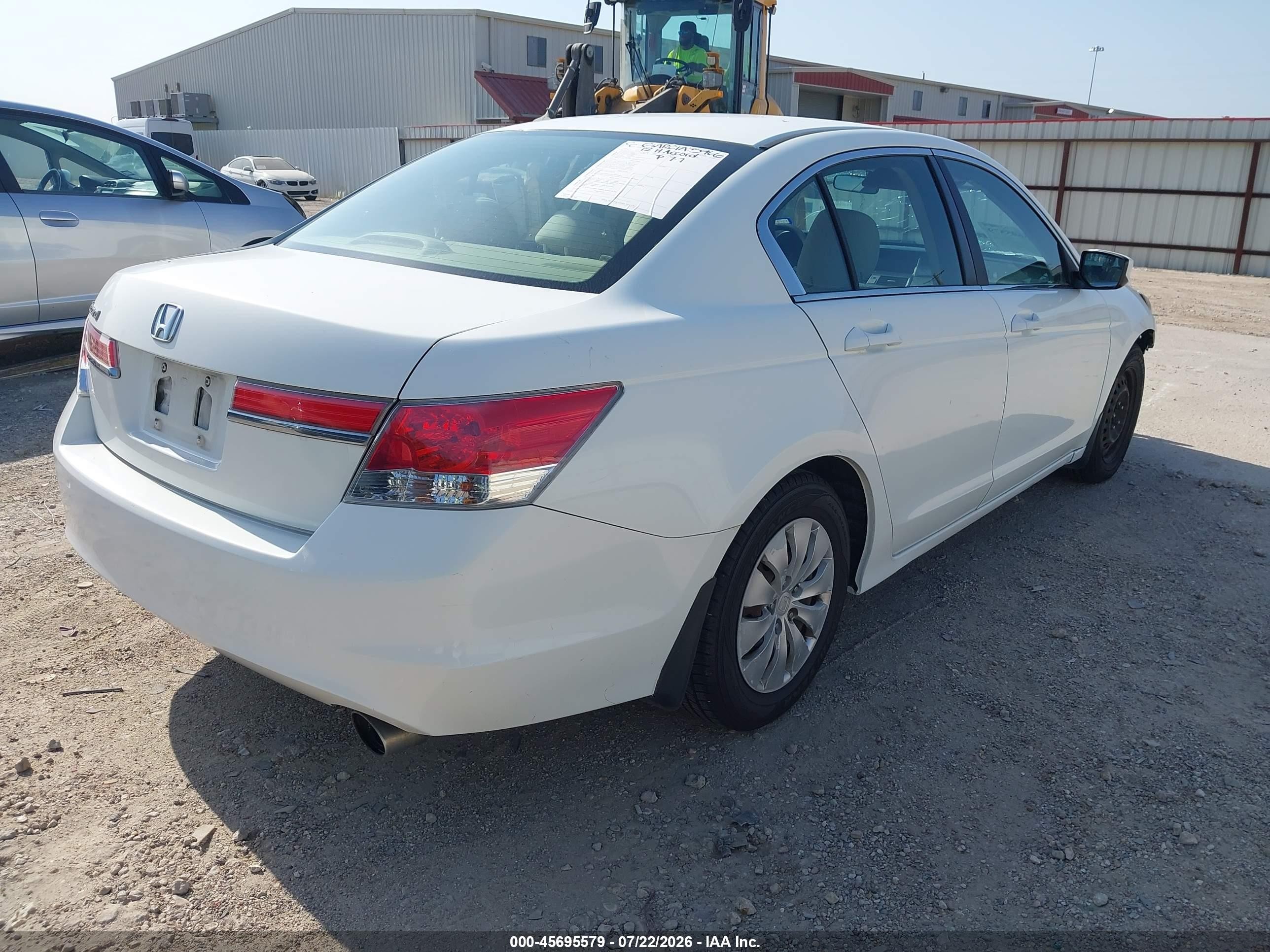 2012 Honda Accord Sdn Lx White vin: 1HGCP2F33CA053507