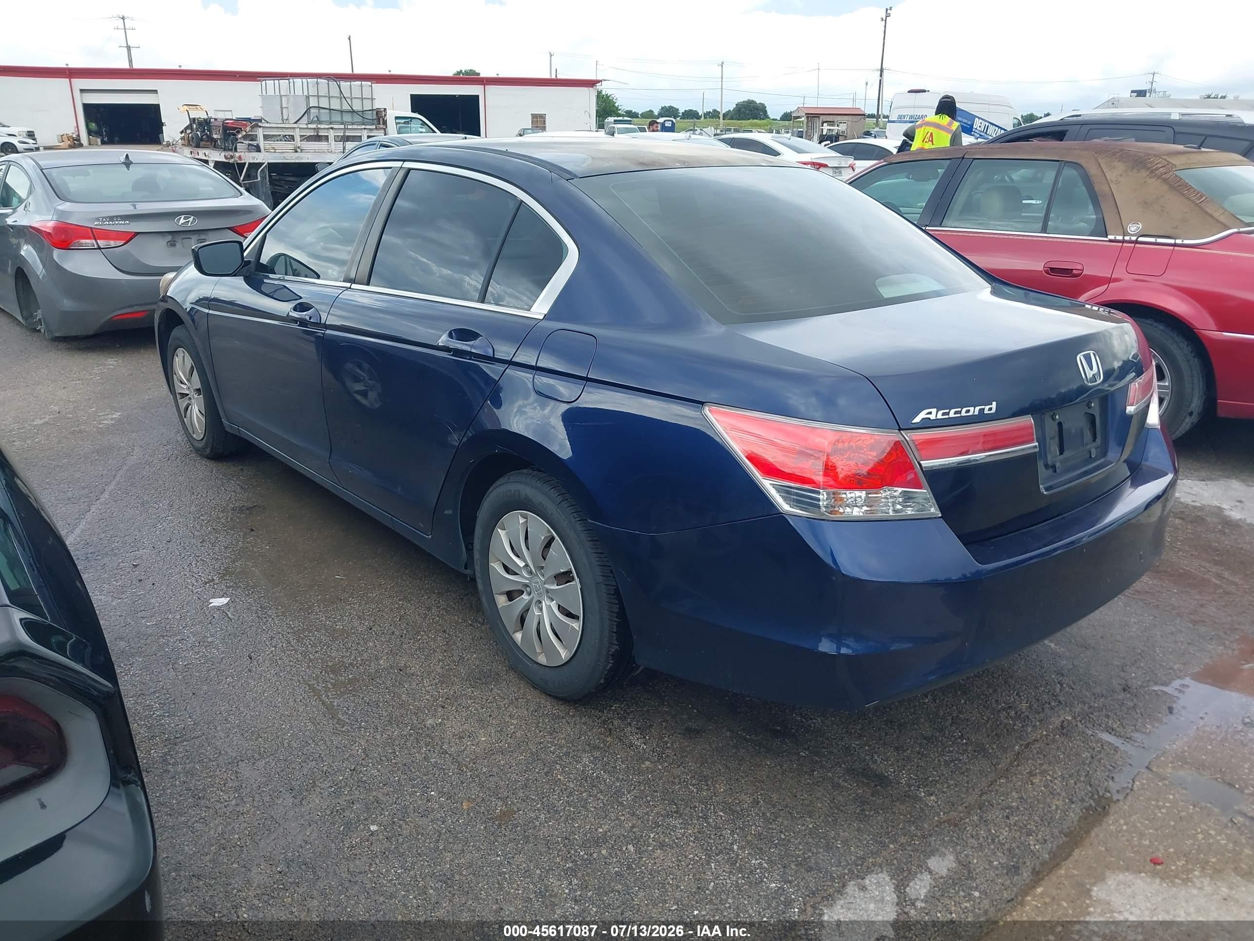 2012 Honda Accord Sdn Lx Синий vin: 1HGCP2F33CA078827